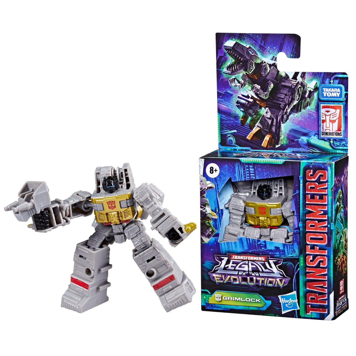 Transformers Juguetes Legacy Evolution Core Grimlock Juguete, 3.5 Pulgadas, Figura de acción para niños y niñas a Partir de 8 años(F7173)