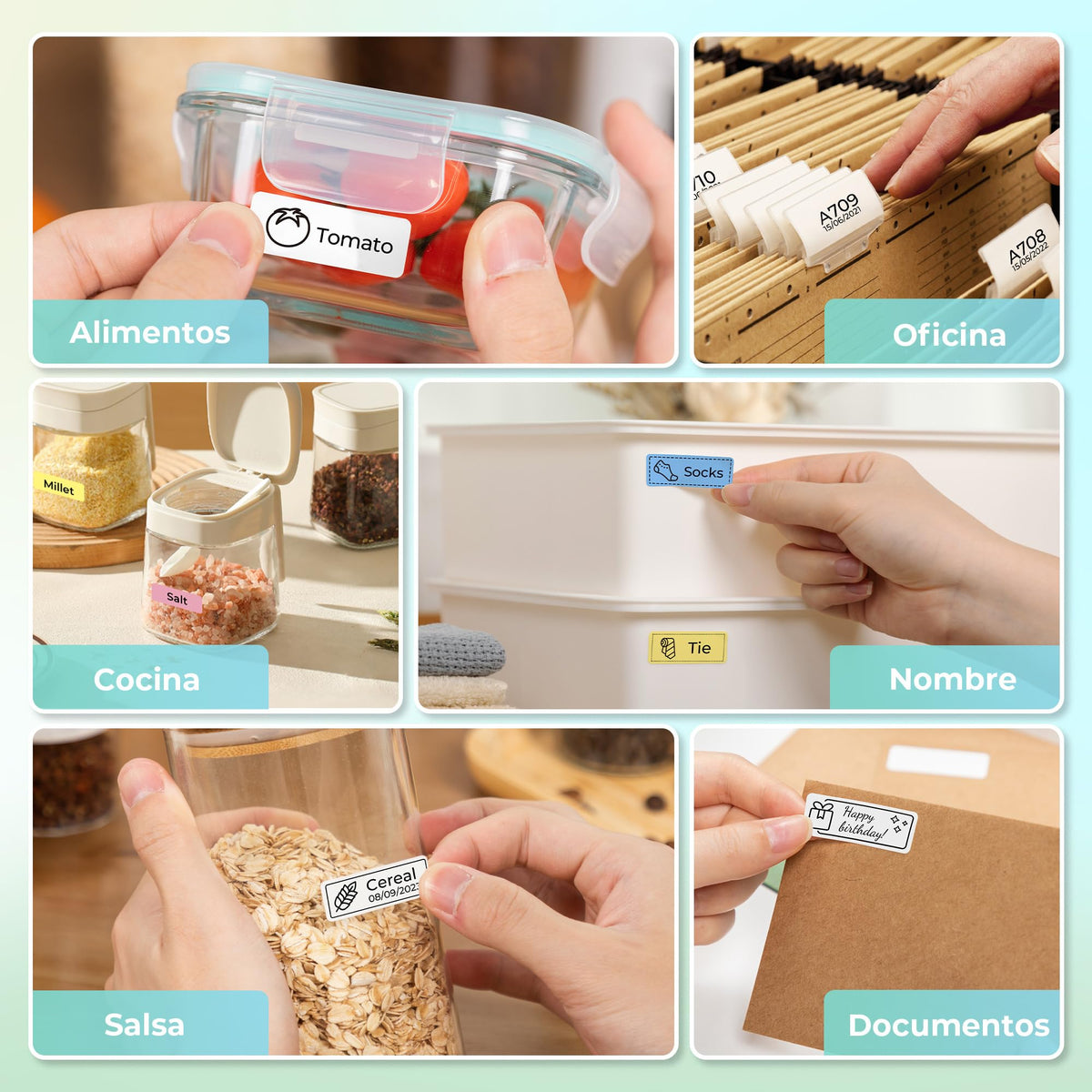 Etiquetadora Bluetooth Nelko P21 para hogar, cocina y oficina