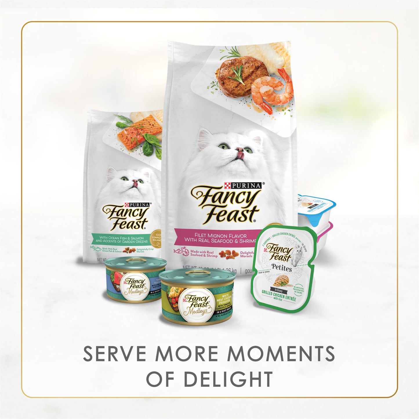 Purina Fancy Fiesta Medleys Toscana colección Gourmet húmedo Cat Food Variety Pack- (24) 90 ml latas