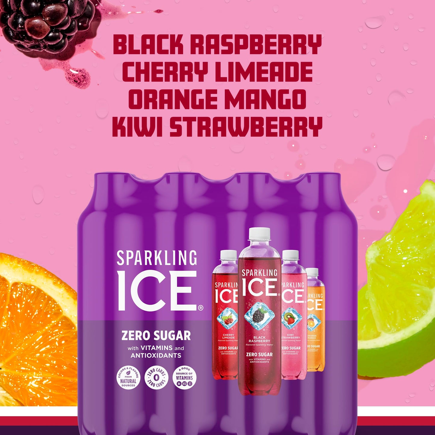 Sparkling Ice Variety Pack, 17 Ounce Bottles (Pack of 12)