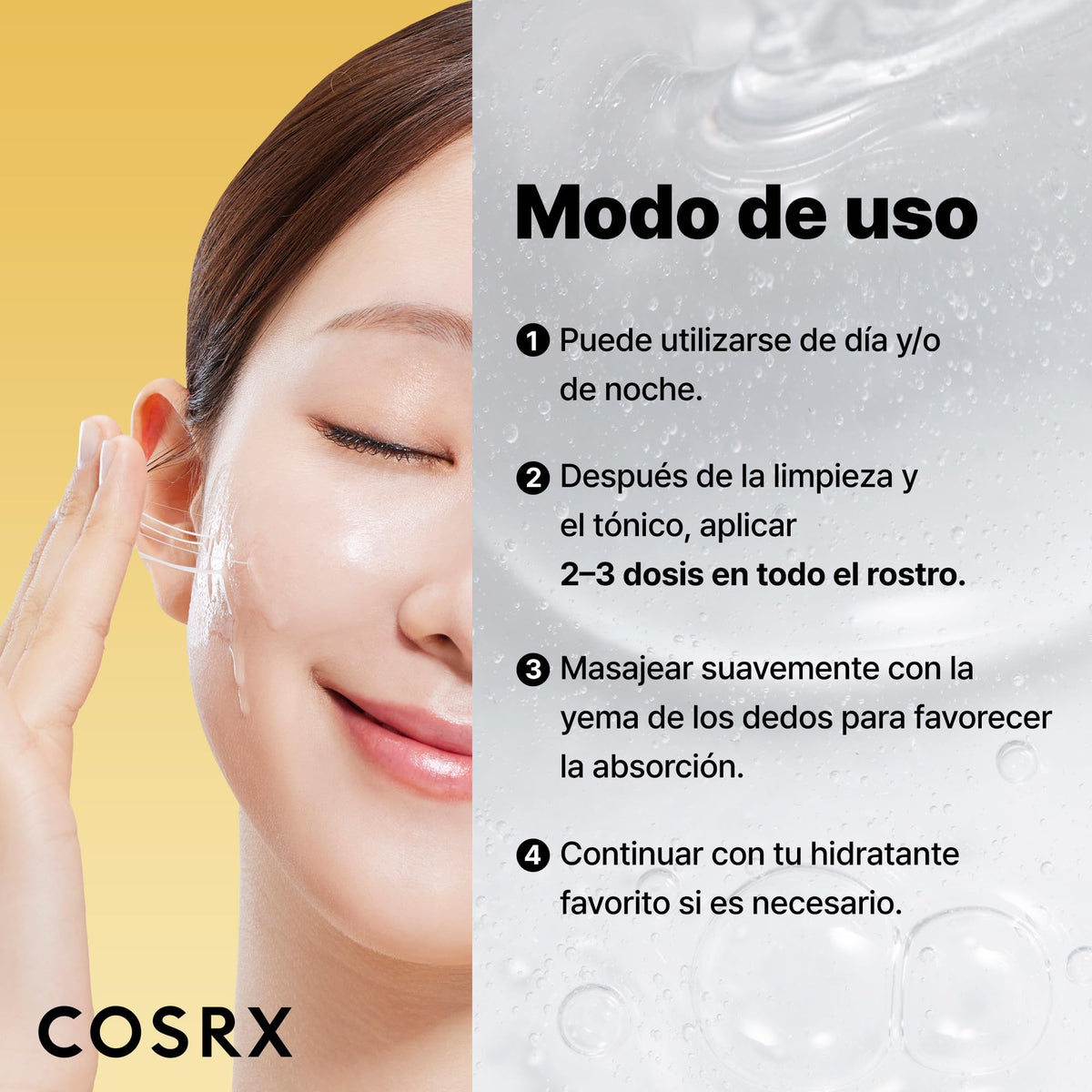 COSRX Snail Mucin 96% Power Face Serum 3.38 fl oz 100ml, Serum Hidratante para el Rostro, Cuidado Personal, Piel Brillante bajo el Maquillaje, Cuidado de la Piel Coreano, Belleza Coreana