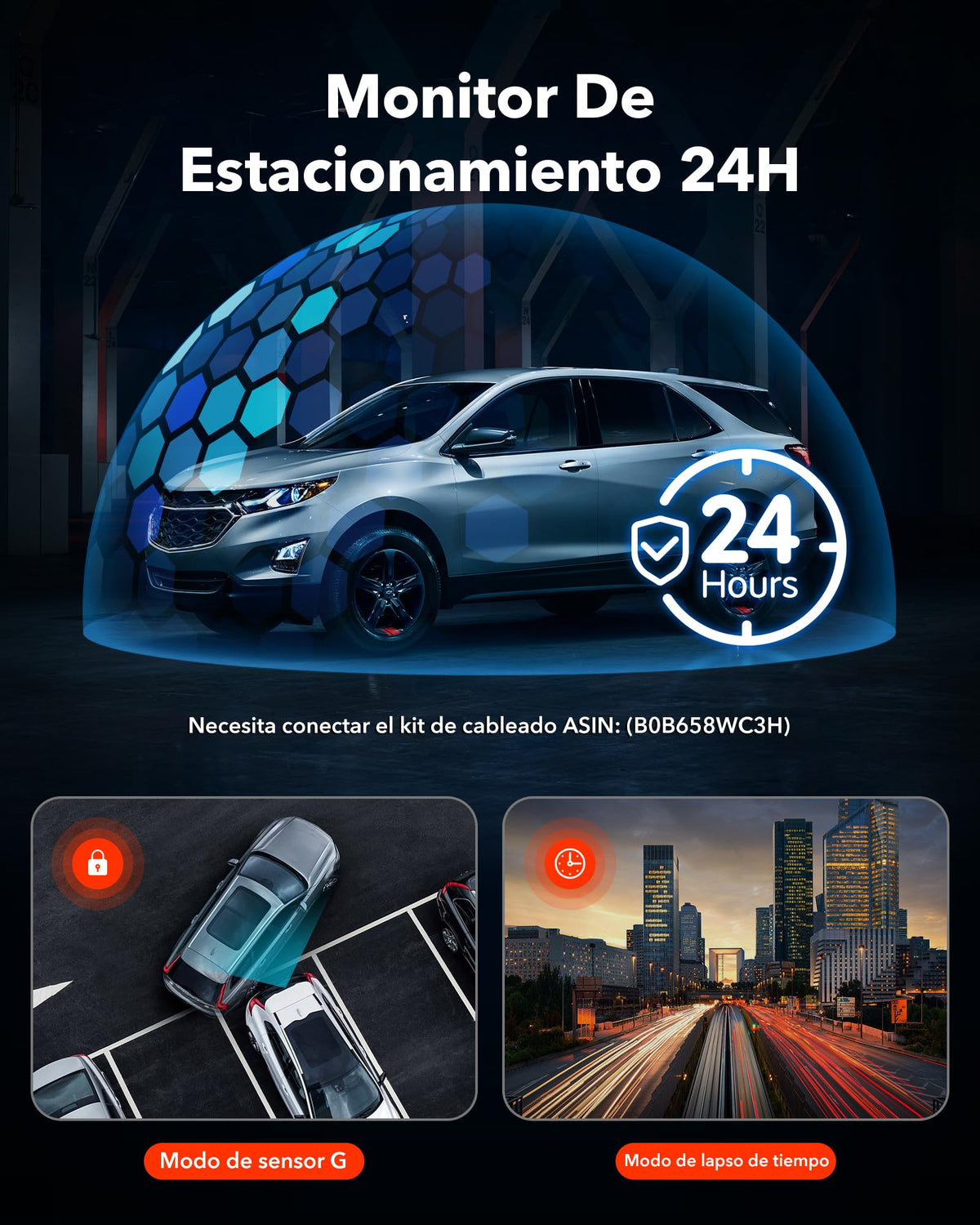 REDTIGER Dashcam 4K/2.5K Delantera y Trasera con STARVIS 2,Pantalla IPS de 3,18 Pulgadas, Tarjeta de 128 GB, WiFi de 5,8 GHz, GPS, WDR Gran Angular de 170°, Admite hasta 256 GB (F7NP)