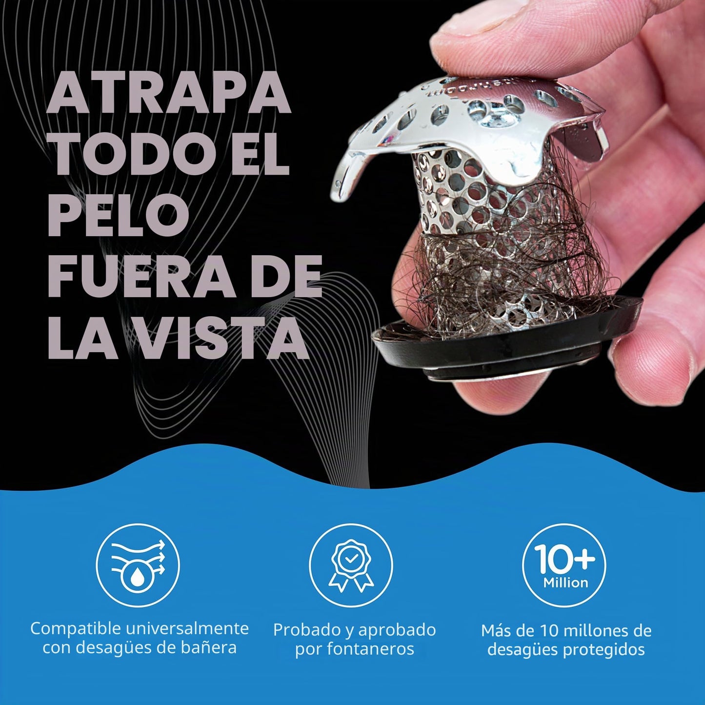 Filtro recogepelos TubShroom Ultra para desagüe de bañera