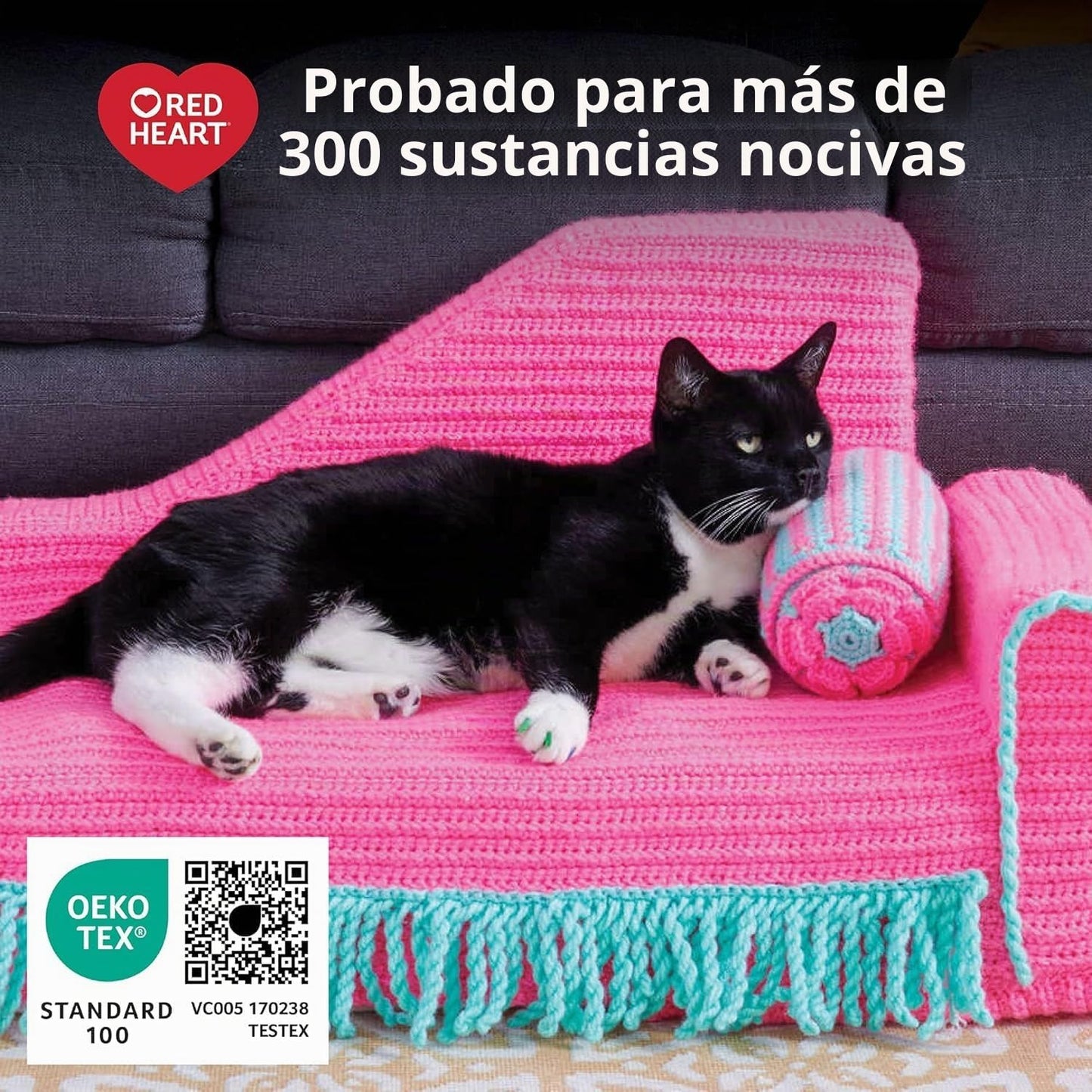 Red Heart Super Saver - Paquete de 3 unidades, color negro, 198 g, acrílico, 4 medianos (peinado), 364 yardas, tejer, ganchillo, manualidades y amigurumis