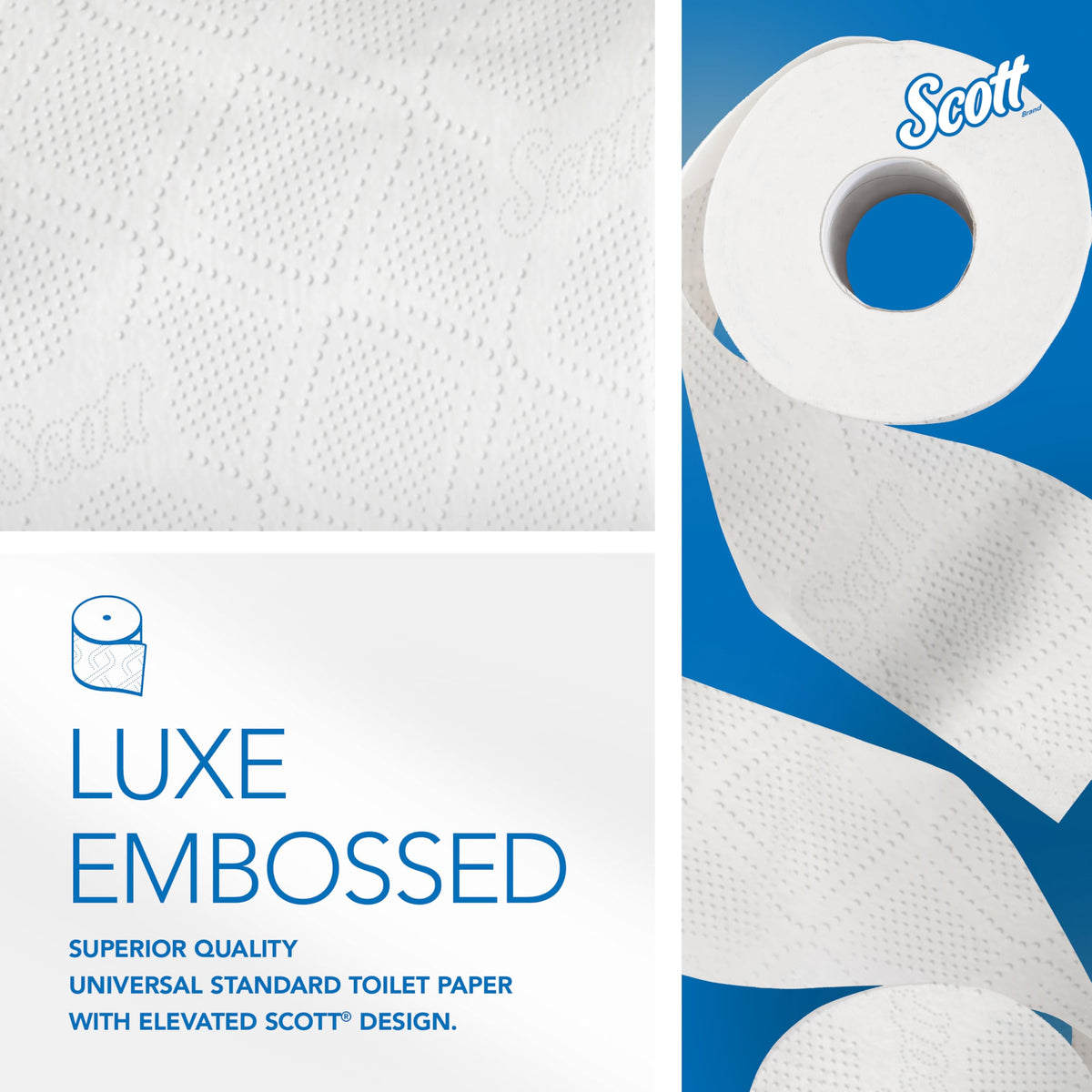Scott Essential Professional 100% papel higiénico a granel de fibra reciclada para negocios (13217), rollos estándar de 2 capas, blanco, 80 rollos/caja, 506 hojas/rollo (el embalaje puede variar)