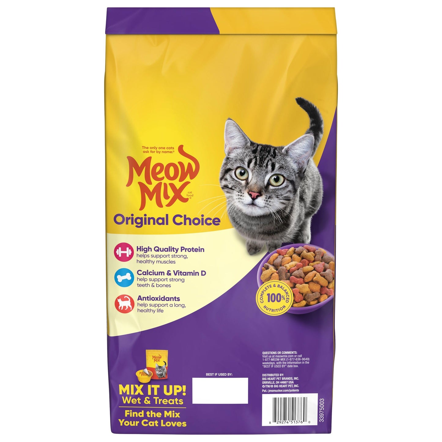 Meow Mix Original Choice - Alimento seco para Gatos, Bolsa de 6.5 Libras