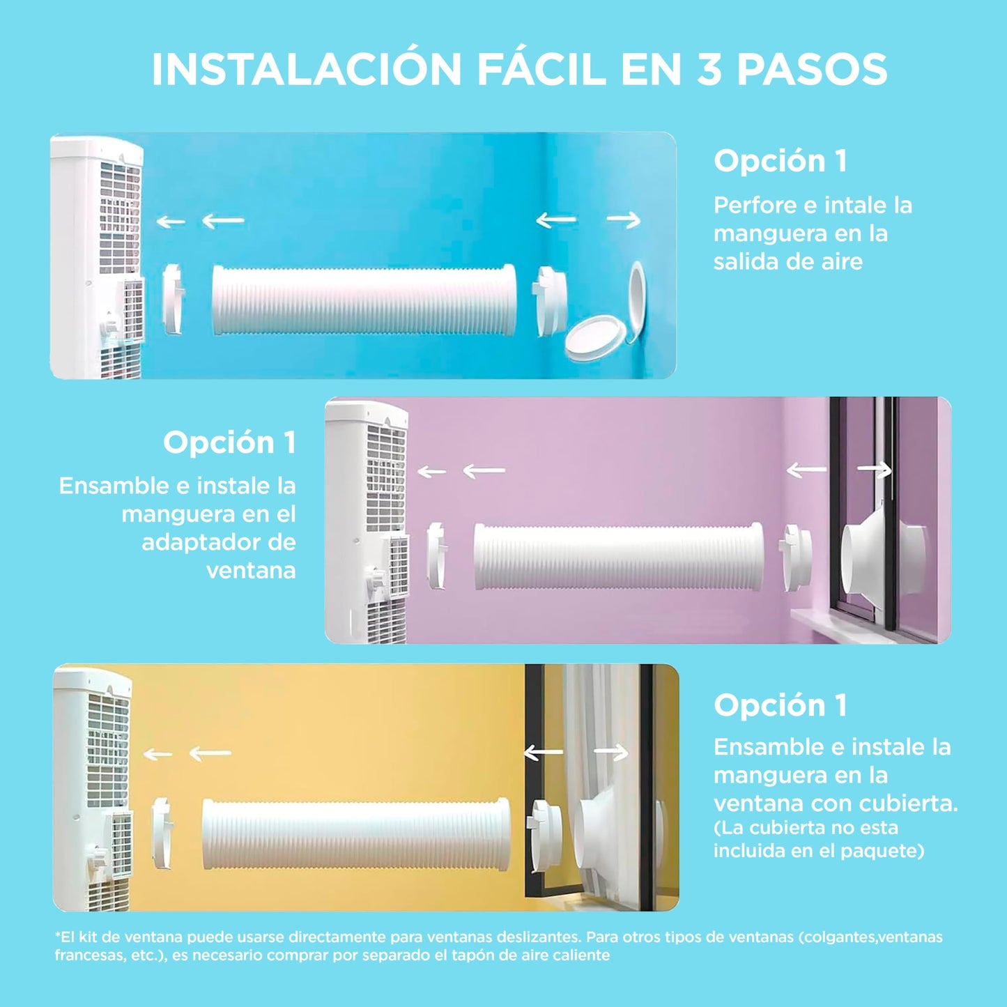 COMFEE Pingüino Aire Acondicionado Portátil 3 en 1 | 9000 BTU/2250 Frigorías Con App + Mando a Distancia | Climatizador y Deshumidificador | Bajo Consumo | Función Follow Me | Incluye kit de ventana