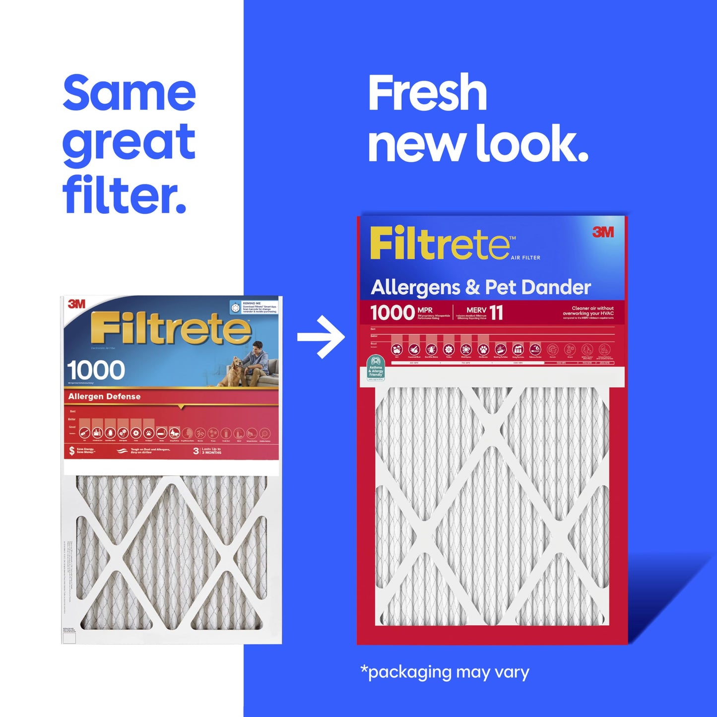 Filtrete Filtro de aire para caldera de aire acondicionado, MERV 11, MPR 1000, defensa contra microalérgenos, filtro electrostático plisado de 3 meses, paquete de 4 unidades (tamaño real 15.7 x 24.7 x