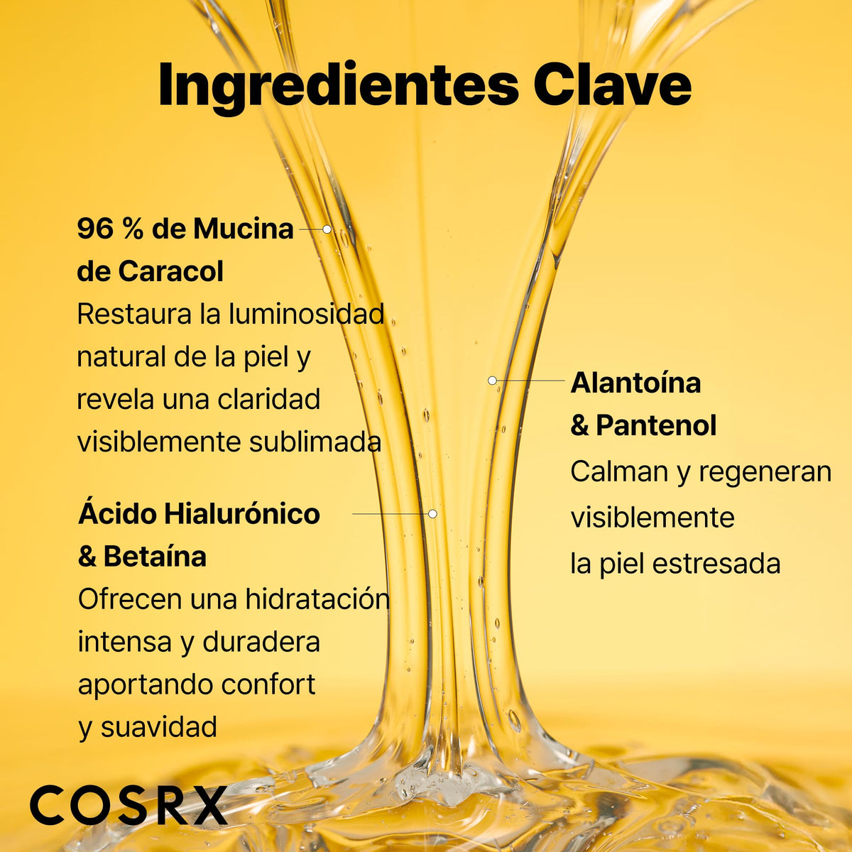 COSRX Snail Mucin 96% Power Face Serum 3.38 fl oz 100ml, Serum Hidratante para el Rostro, Cuidado Personal, Piel Brillante bajo el Maquillaje, Cuidado de la Piel Coreano, Belleza Coreana