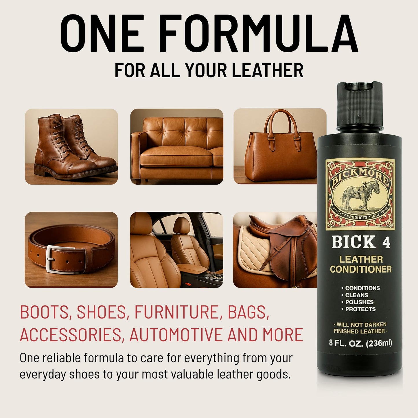 Bickmore Bick 4 Leather Conditioner Polishes Farming Horse Care Equipment 8oz
