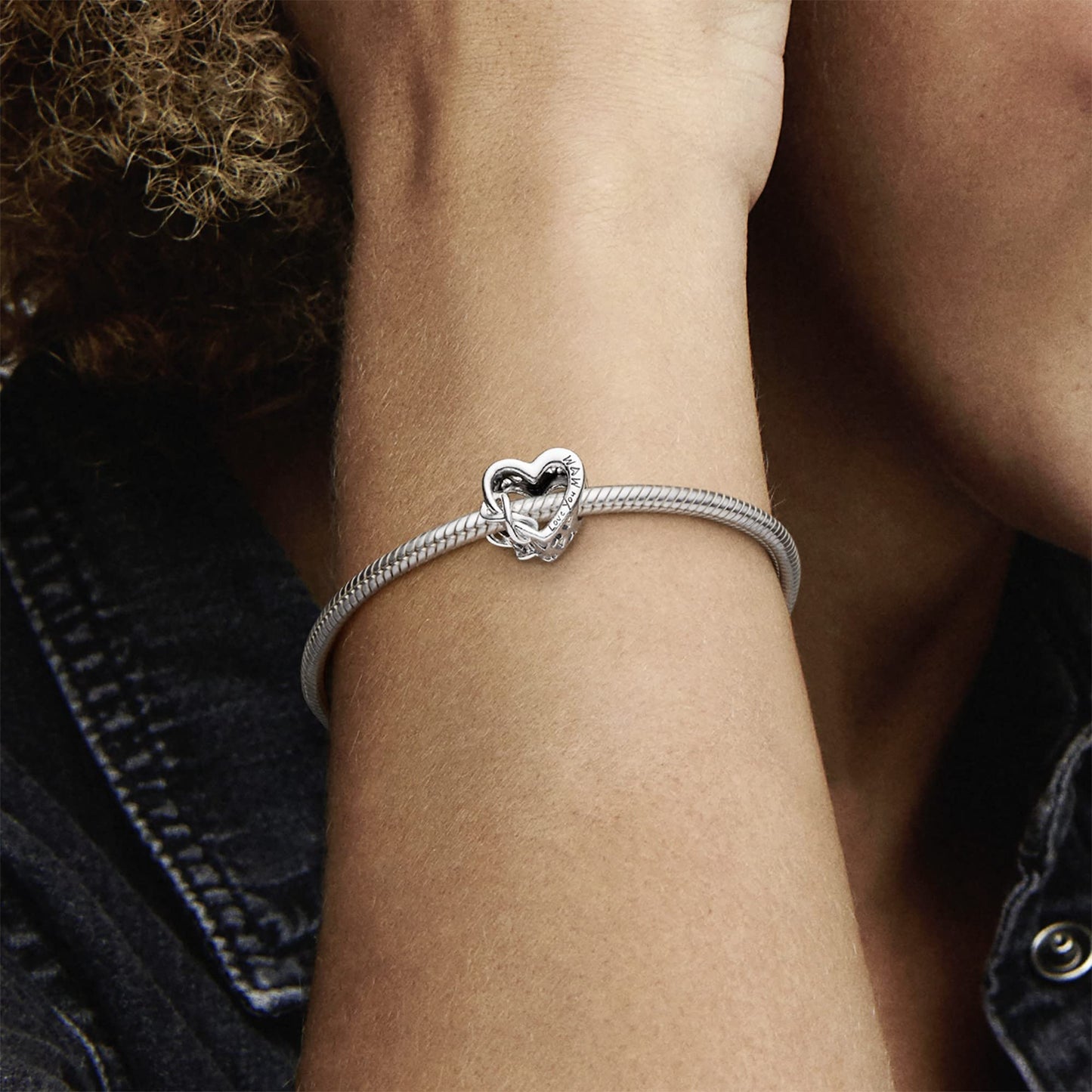 Pandora Icons Dije con diseño de corazón y símbolo de infinito de plata de ley