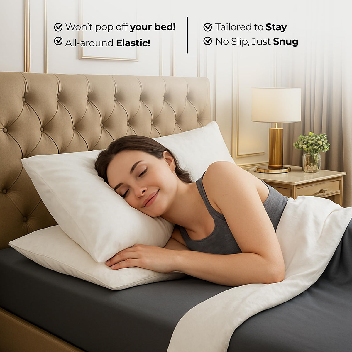 Fitted Sheet (Queen, Grey) - Deep Pocket Brushed Velvety Microfiber, Breathable, Extra Soft & Comfortable - Wrinkle, Fade, Stain & Abrasion Resistant - by Utopia Bedding by Utopia Bedding