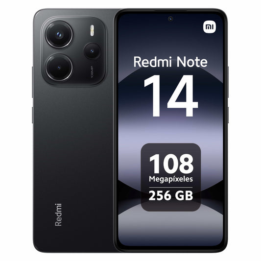XIAOMI Redmi Note 14 - Smartphone de 8+256GB, Pantalla de 6.67" AMOLED FHD+ 120Hz, MediaTek Helio G99-Ultra, cámara de 108MP, TurboCharge 33W, 5500 mAh, Cargador no Incluido, Negro (Versión ES)