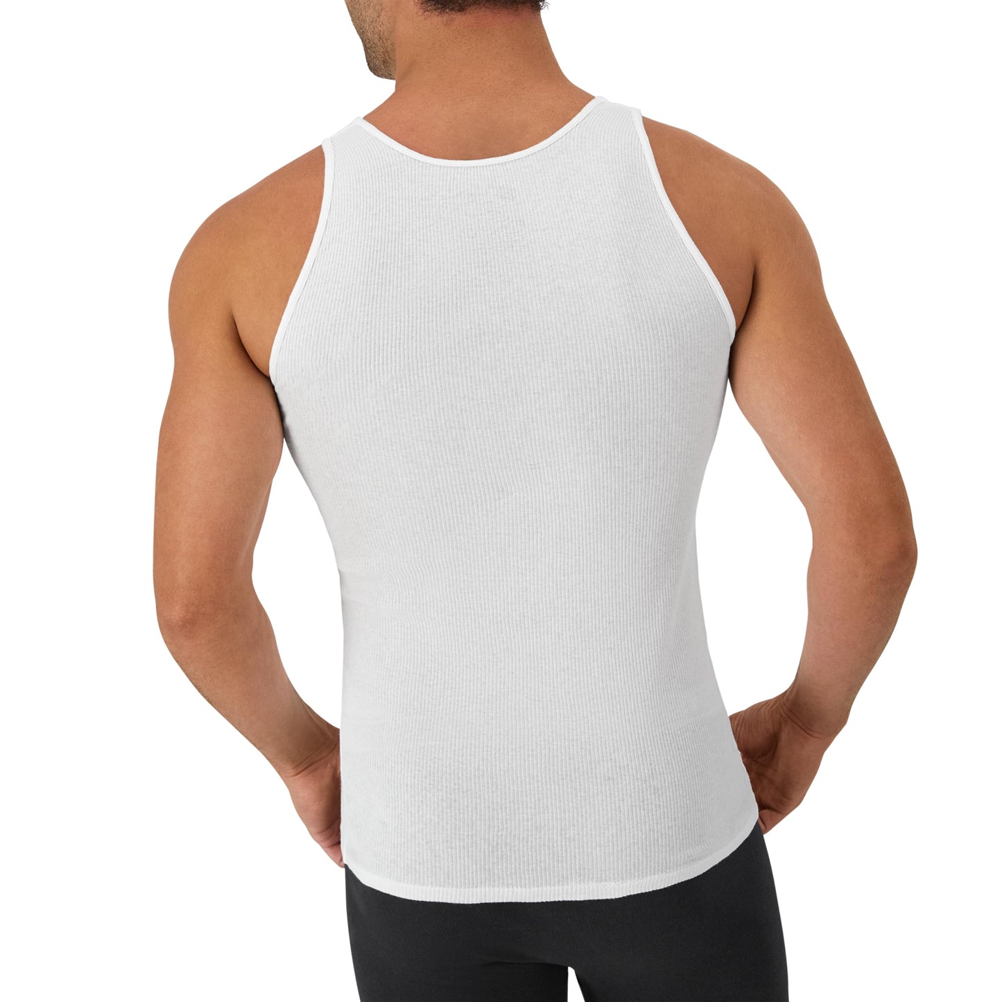 Hanes 372ap6 - Camisetas interiores para hombre Tagless®, Comfortsoft®, blanco, 6 unidades