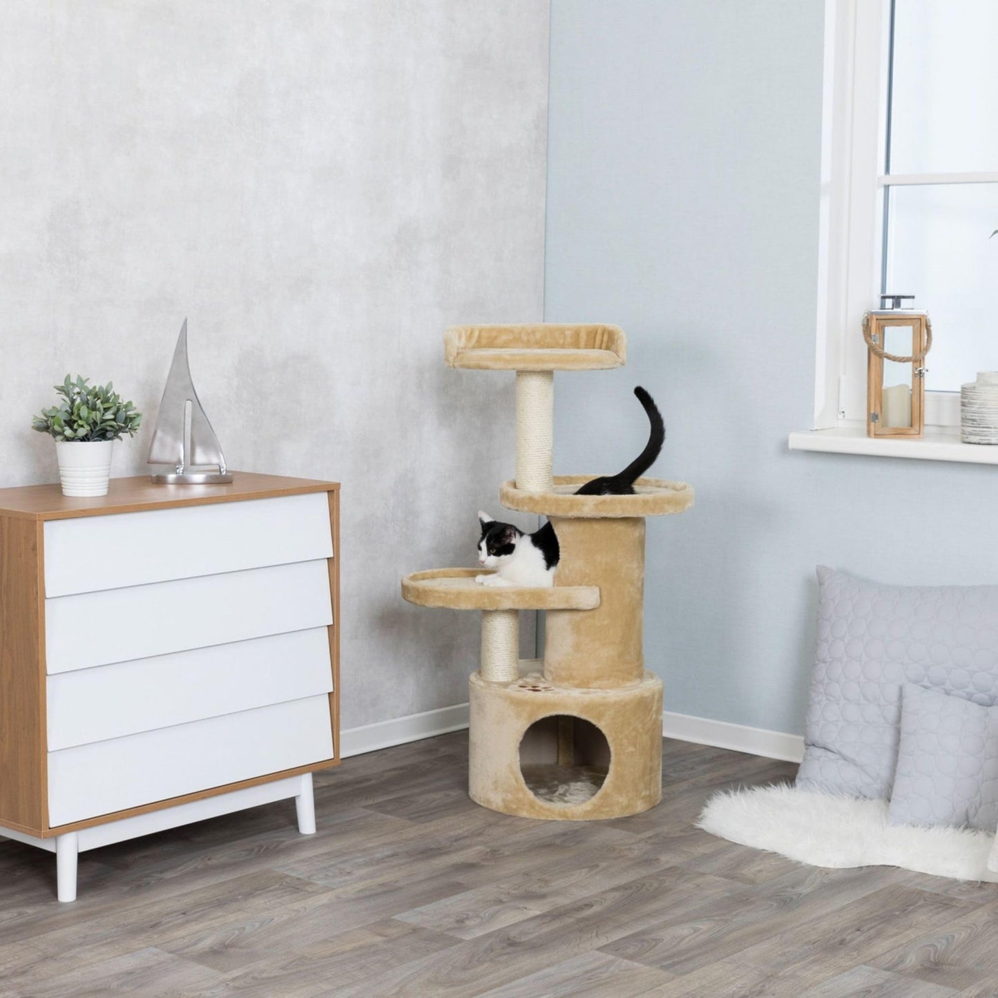 TRIXIE Poste Rascador Oviedo, 105 cm, Beige