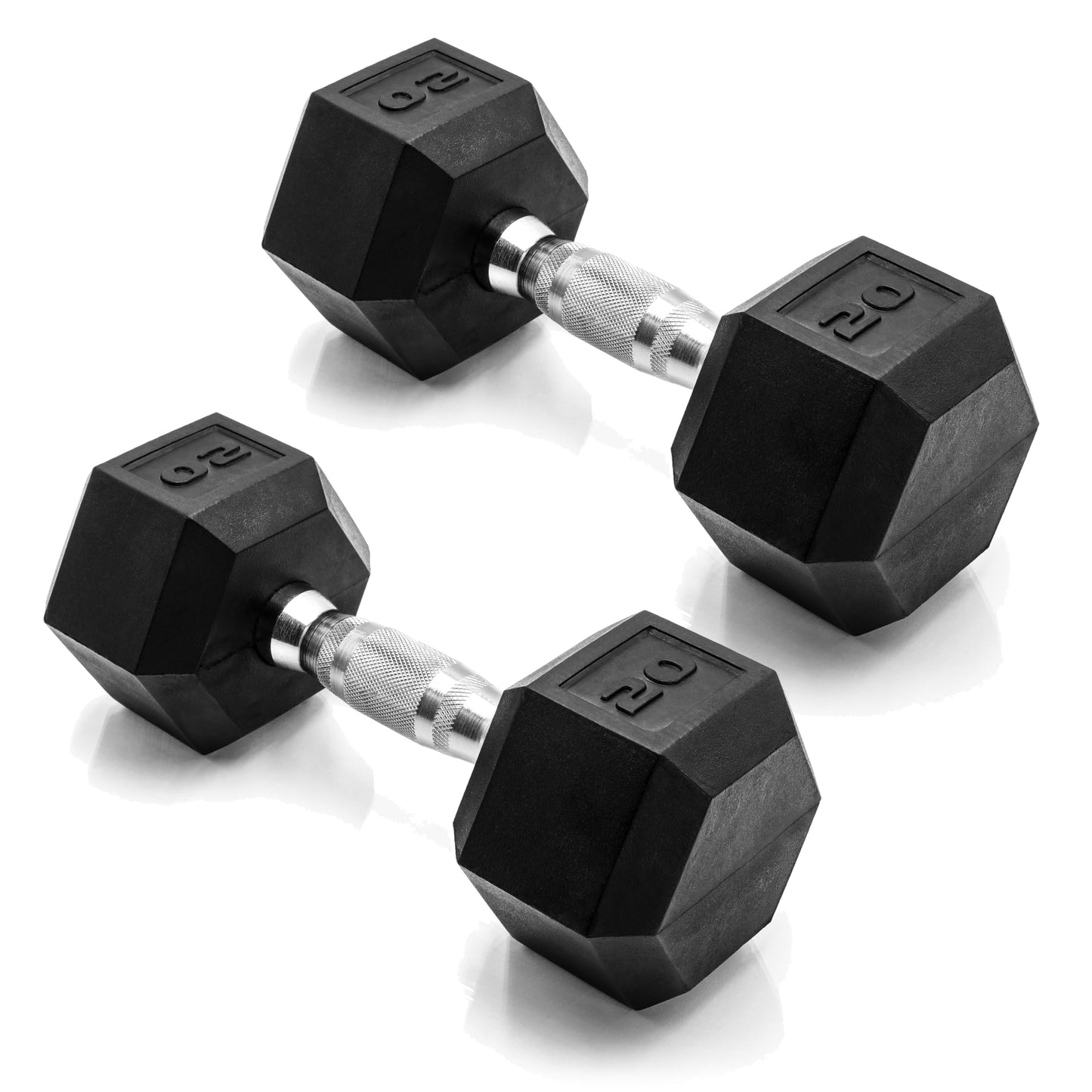 CAP Barbell Par de mancuernas hexagonales revestidas de 15 libras