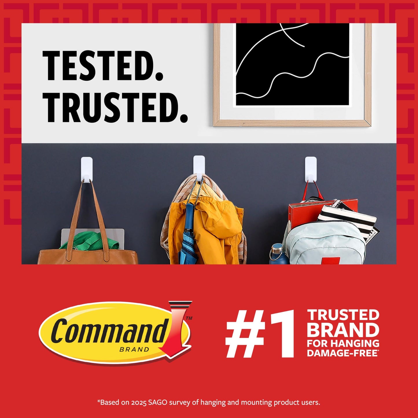 Command Picture Hanging Strips, Large, White, 14-Pairs