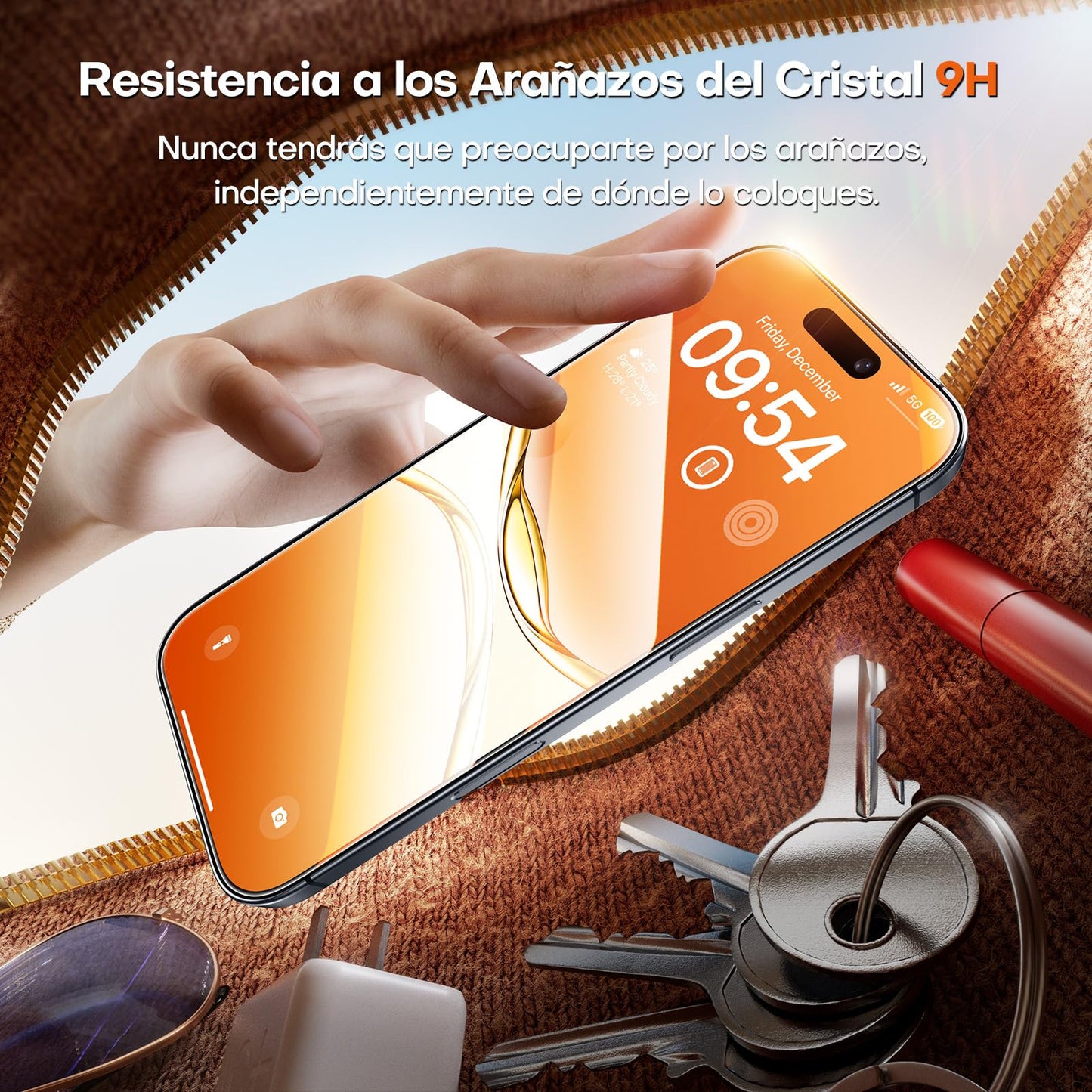 TOCOL 2 Piezas Protector Pantalla para iPhone 17, 6,3 Pulgadas, Alineación Automática para Instalación Rápida sin Burbujas, Cristal Templado de Dureza 9H+, Transparente