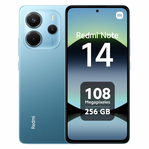 XIAOMI Redmi Note 14 - Smartphone de 8+256GB, Pantalla de 6,67" AMOLED FHD+ 120Hz, MediaTek Helio G99-Ultra, Cámara de 108MP, TurboCharge 33W, 5500 mAh, Cargador no Incluido, Azul (Versión ES)