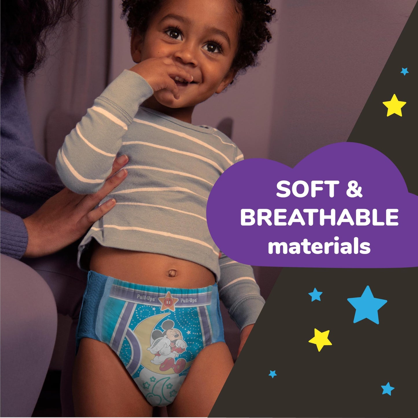 Pull-Ups Night-Time, 3T-4T (32-40 lb.), 60 Ct., Potty Training Pants for Boys, Disposable Potty Training Pants for Toddler Boys (Packaging May Vary)