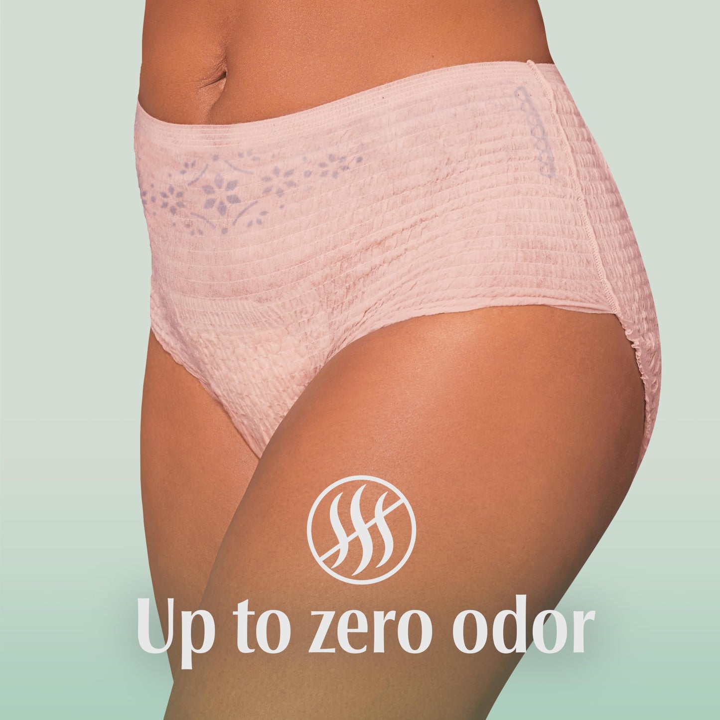 Depend FIT-FLEX Ropa interior de incontinencia para mujeres, máxima absorción, grande, rubor, 72 unidades