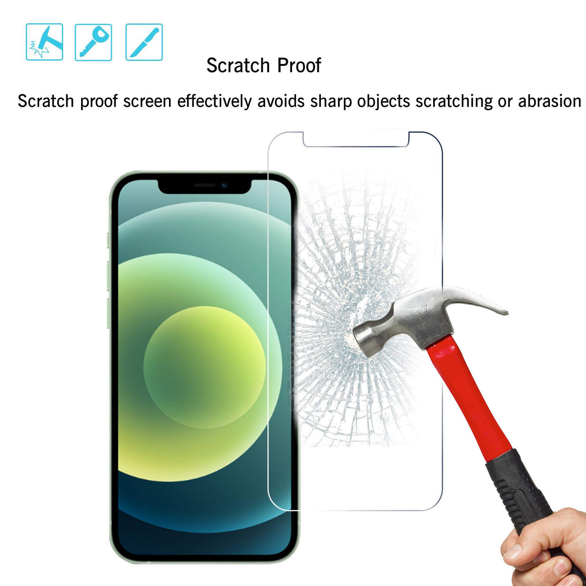 Ailun Screen Protector for iPhone 12 / iPhone 12 Pro 2020 6.1 Inch 3 Pack Case Friendly Tempered Glass
