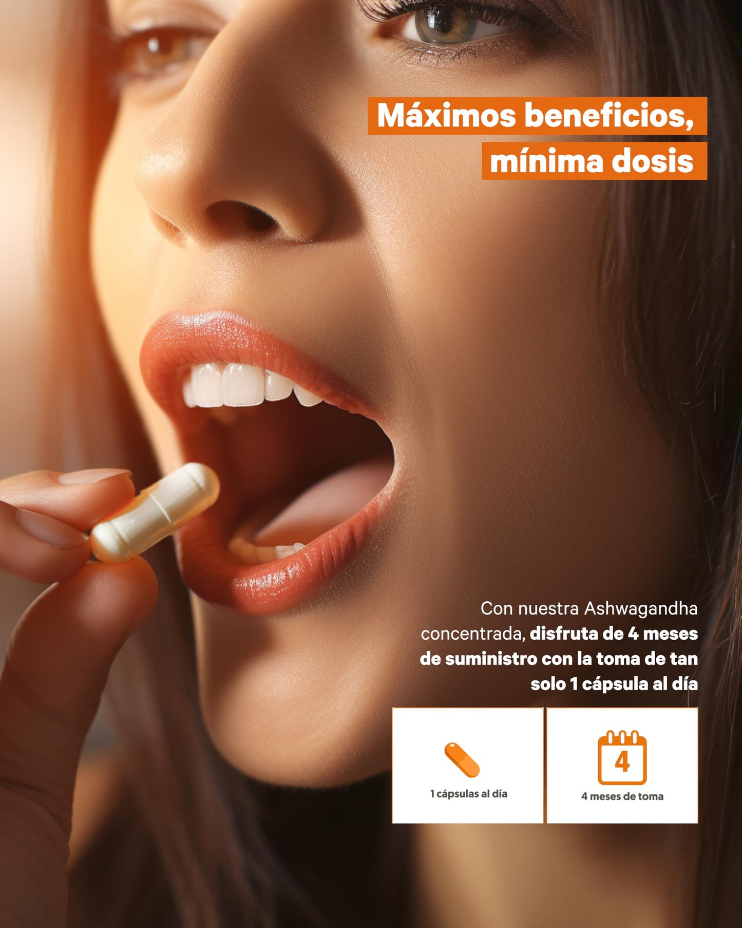 Ashwagandha Alta Potencia: Adaptógeno con Sensoril® (10% Withanólidos) | Sueño Profundo, Estrés, Bienestar, Energía, Concentración | 120 cápsulas | 4 Meses | 2x Más Concentrado que Ashwagandha KSM-66
