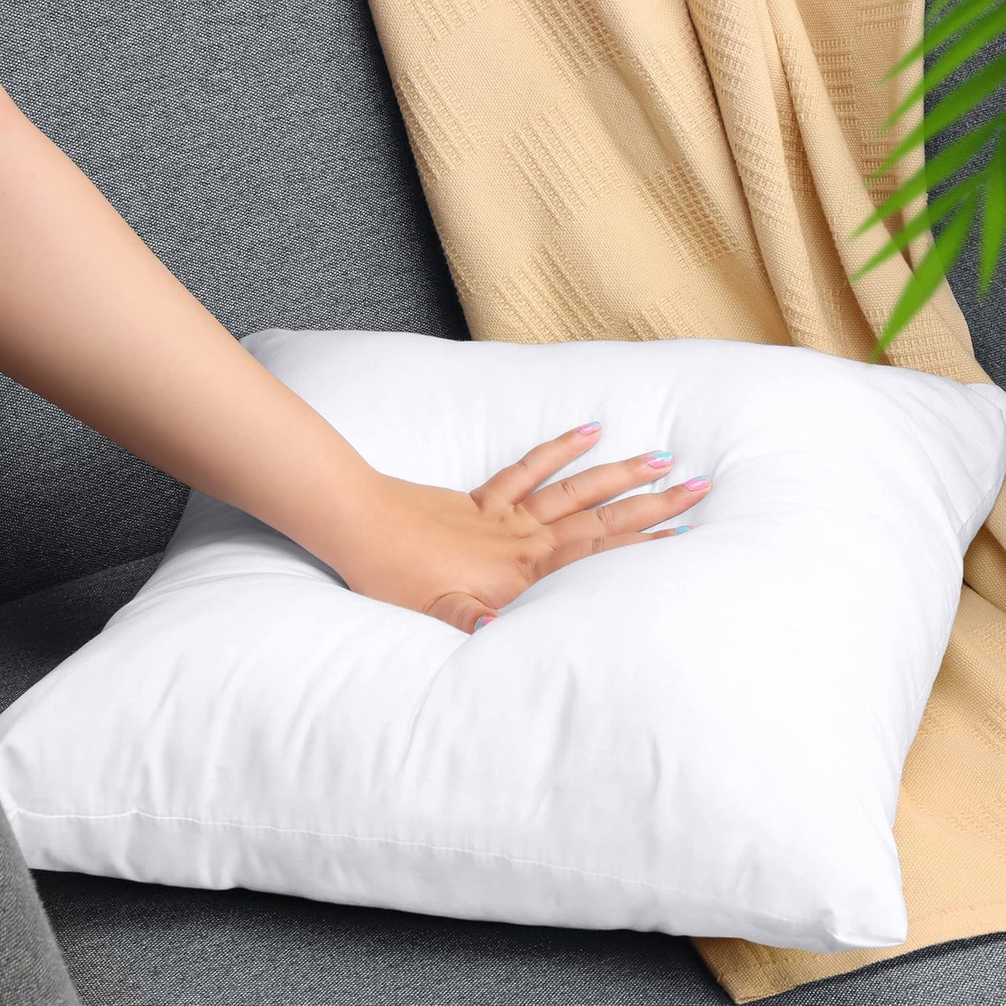 Utopia Bedding Relleno de Cojín 45 x 45 cm (2 Unidades), Almohadas de Sofá (Blanco)