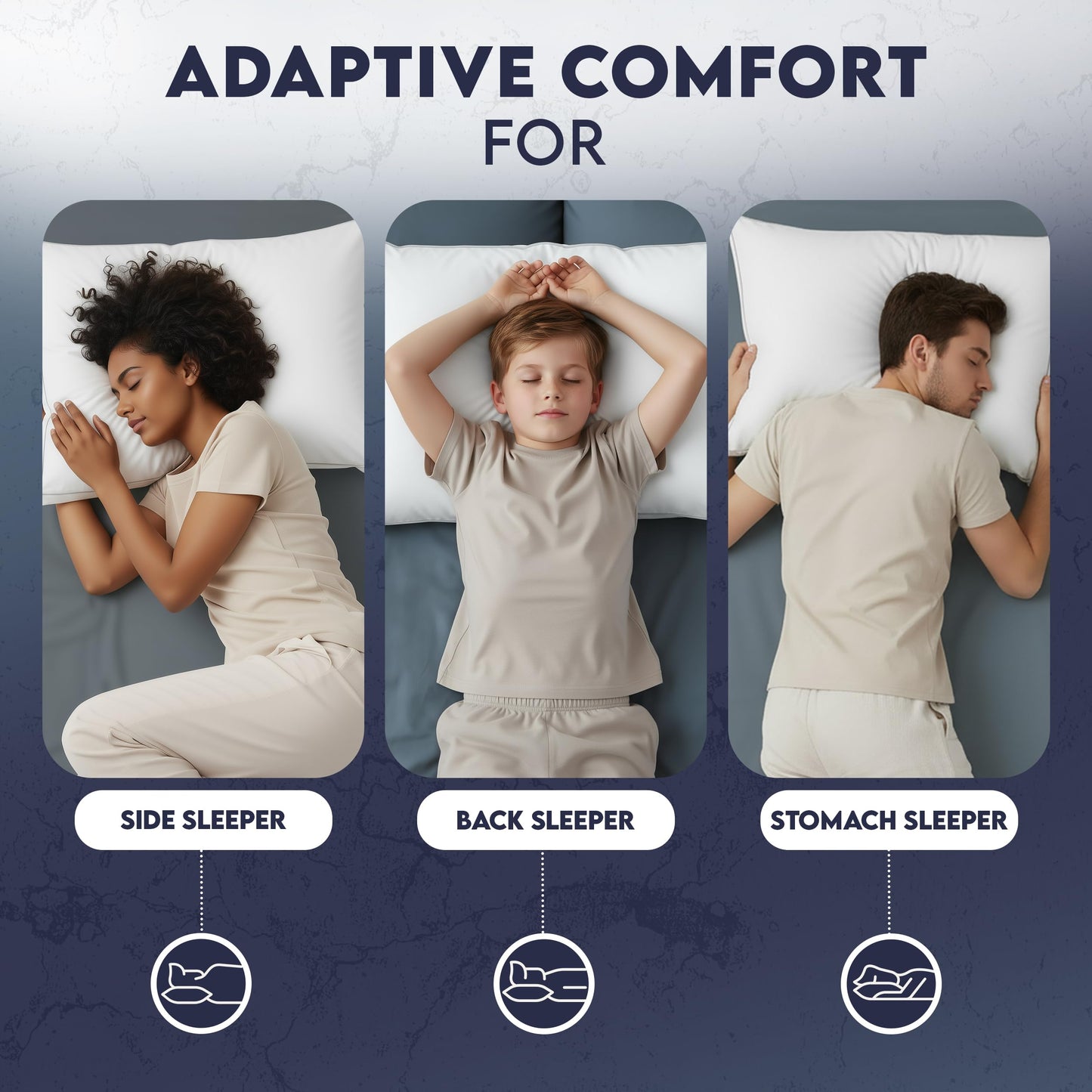 Utopia Bedding Almohadas de Cama para Dormir tamaño Queen (Blanco), Juego de 2, Calidad de Hotel refrescante, Almohada Reforzada para Dormir Boca Arriba, Boca Abajo o de Lado