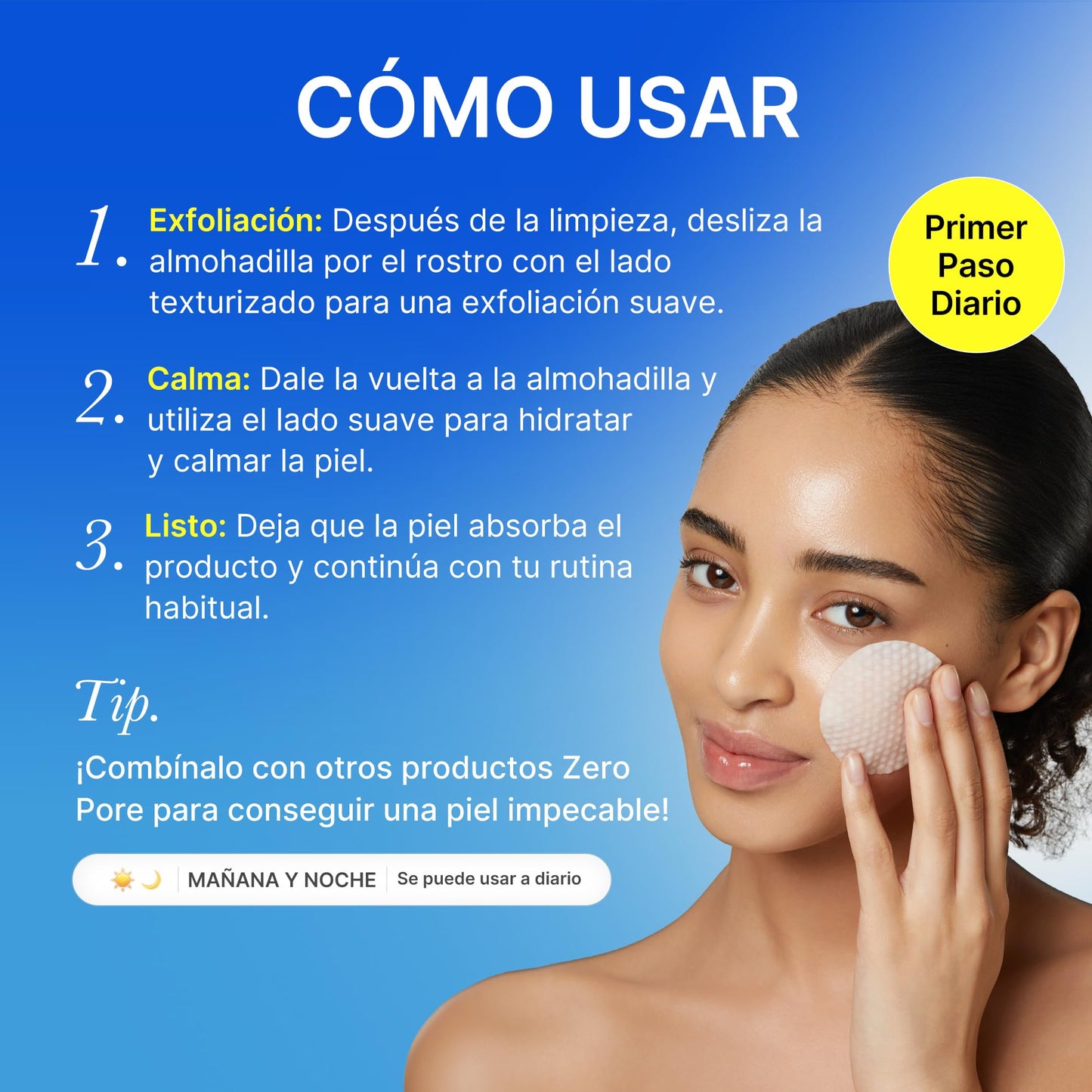 medicube Zero Pore Pad 2.0 - Almohadillas Faciales de Doble Textura con Ácidos Exfoliantes (4,5% AHA y 0,45% BHA) para Exfoliación y Poros Visiblemente Más Finos, Skincare Coreano, 70 Discos
