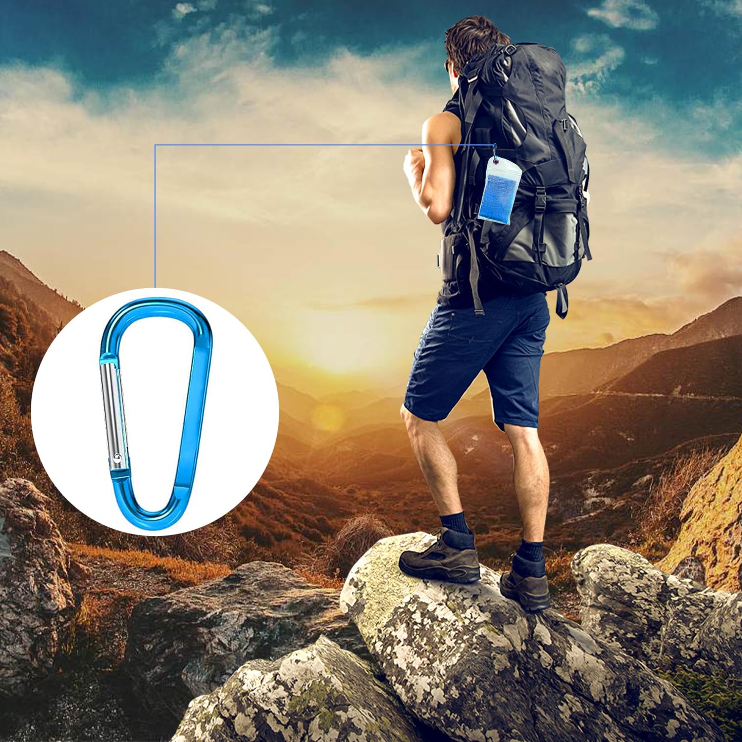 CADONO Paquete de 4 toallas de enfriamiento (40 x 12 pulgadas), toalla fría suave y transpirable, toalla de hielo, toalla de microfibra para yoga, deportes, correr, entrenamiento, gimnasio, camping