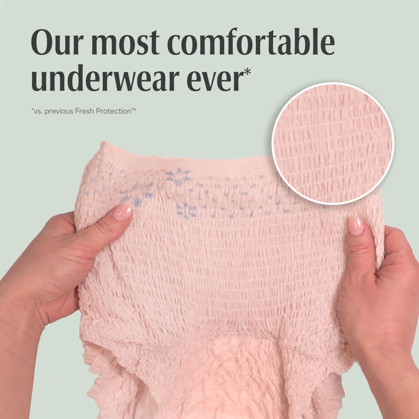 Depend FIT-FLEX Ropa interior de incontinencia para mujeres, máxima absorción, grande, rubor, 72 unidades