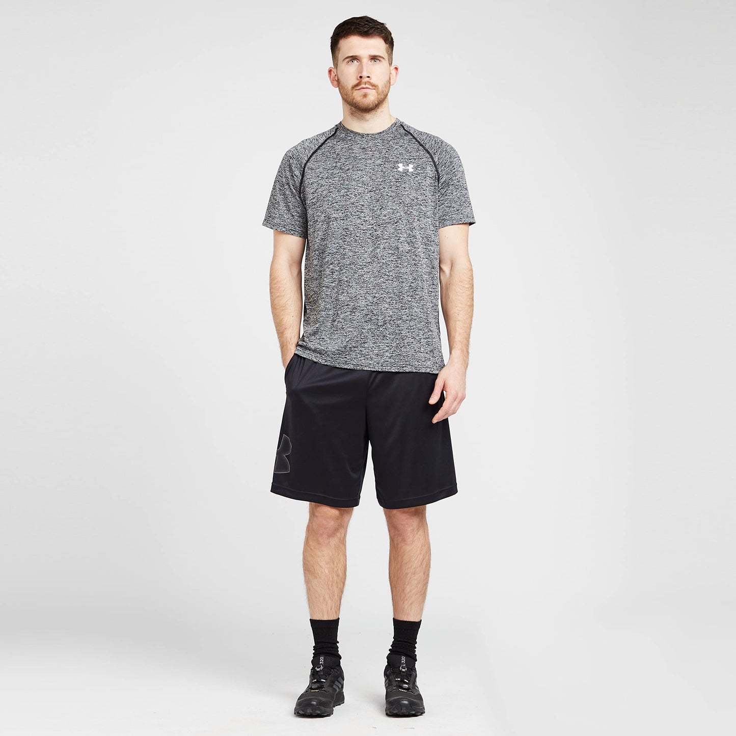 Under Armour Tech Graphic Short Pantalones cortos, Negro 03, L Hombre