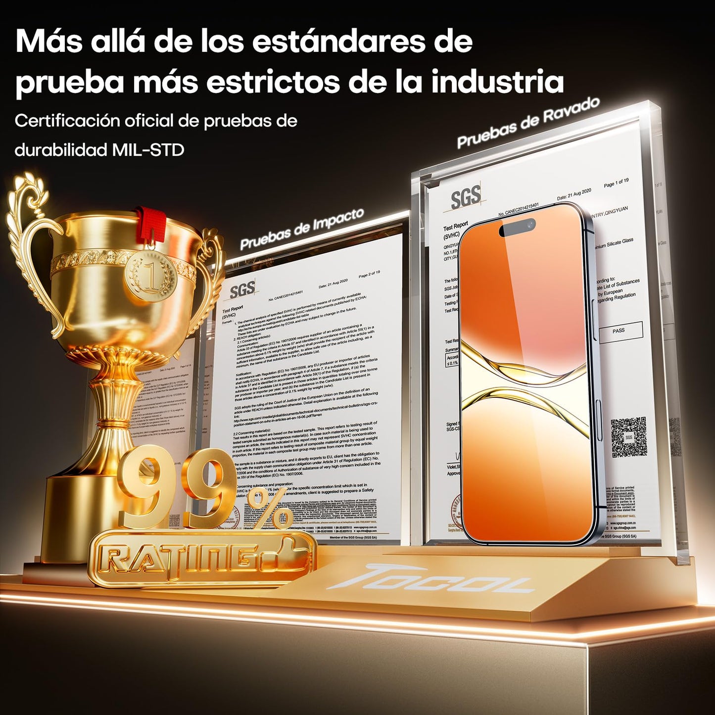 TOCOL 2 Piezas Protector Pantalla para iPhone 17, 6,3 Pulgadas, Alineación Automática para Instalación Rápida sin Burbujas, Cristal Templado de Dureza 9H+, Transparente