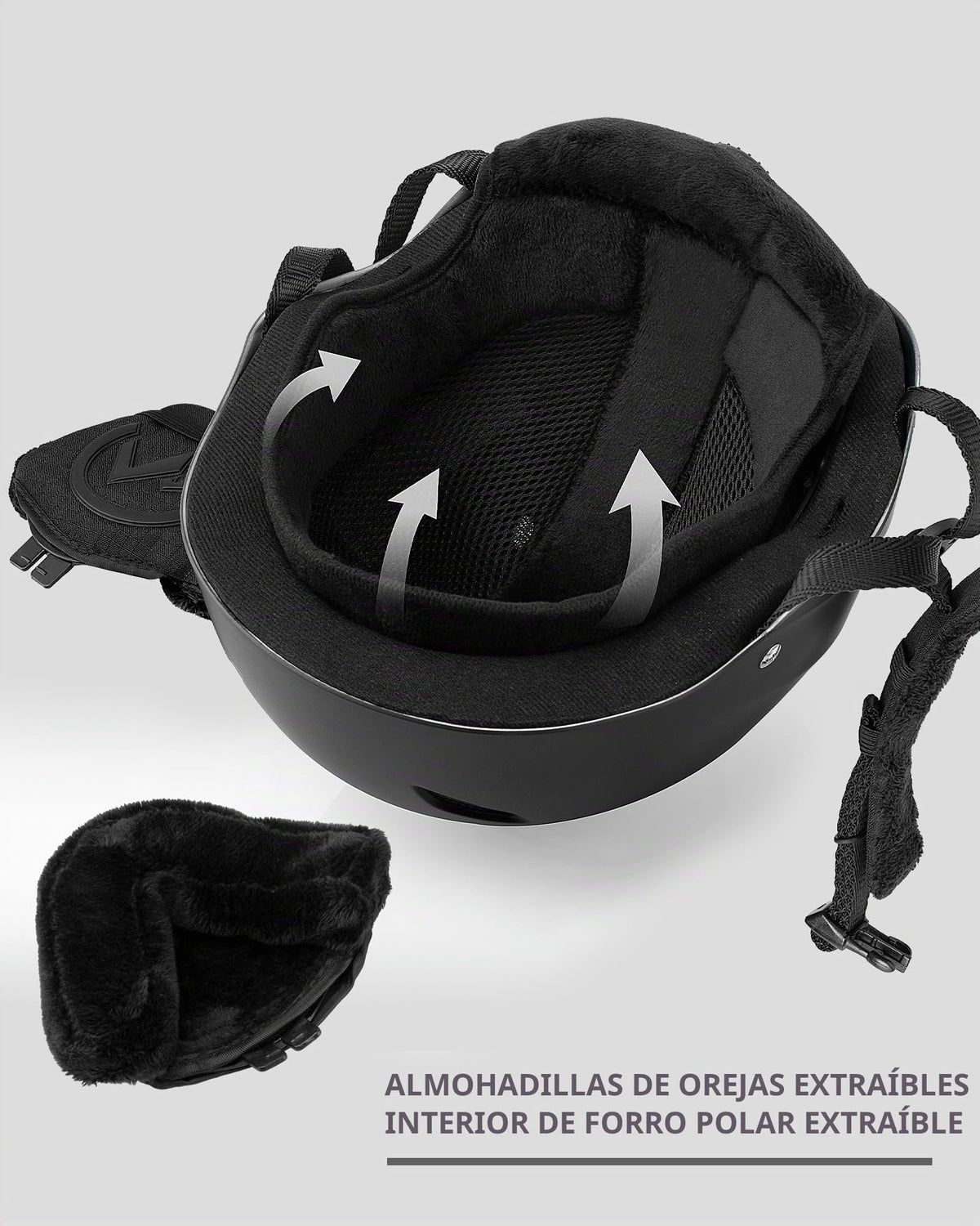 Casco de esquí OutdoorMaster Kelvin - Casco de snowboard para hombres, mujeres y jóvenes (Negro, M)