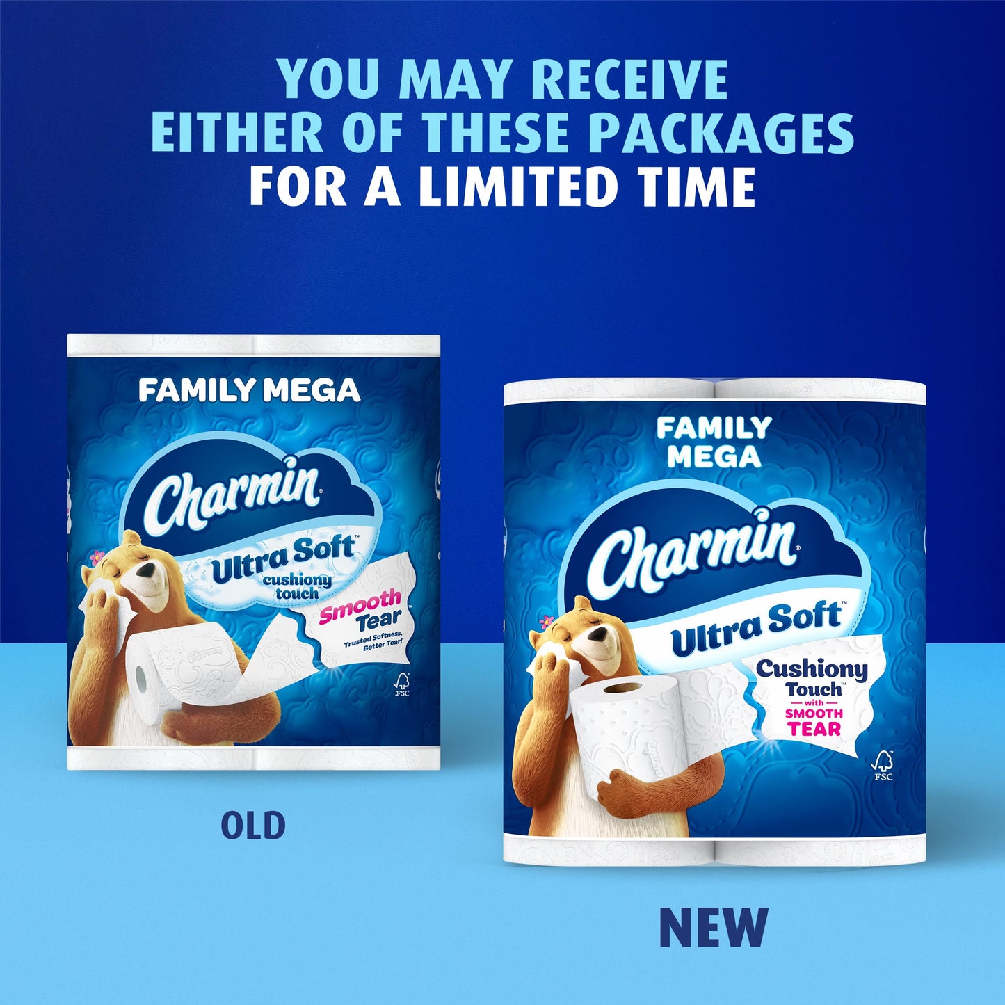 Charmin Papel higiénico ultra suave al tacto, 24 mega familiares = 123 rollos regulares, color blanco