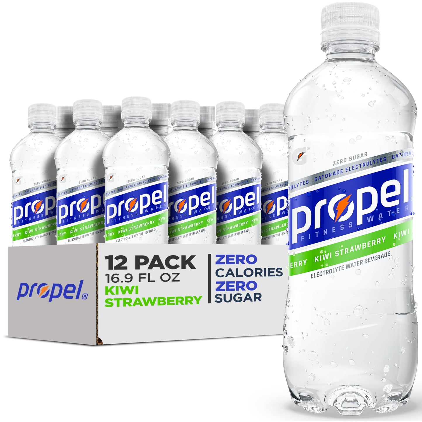 Propel Zero Calorie Fitness Water with Antioxidant Vitamins C & E, Strawberry Kiwi, 12 ct