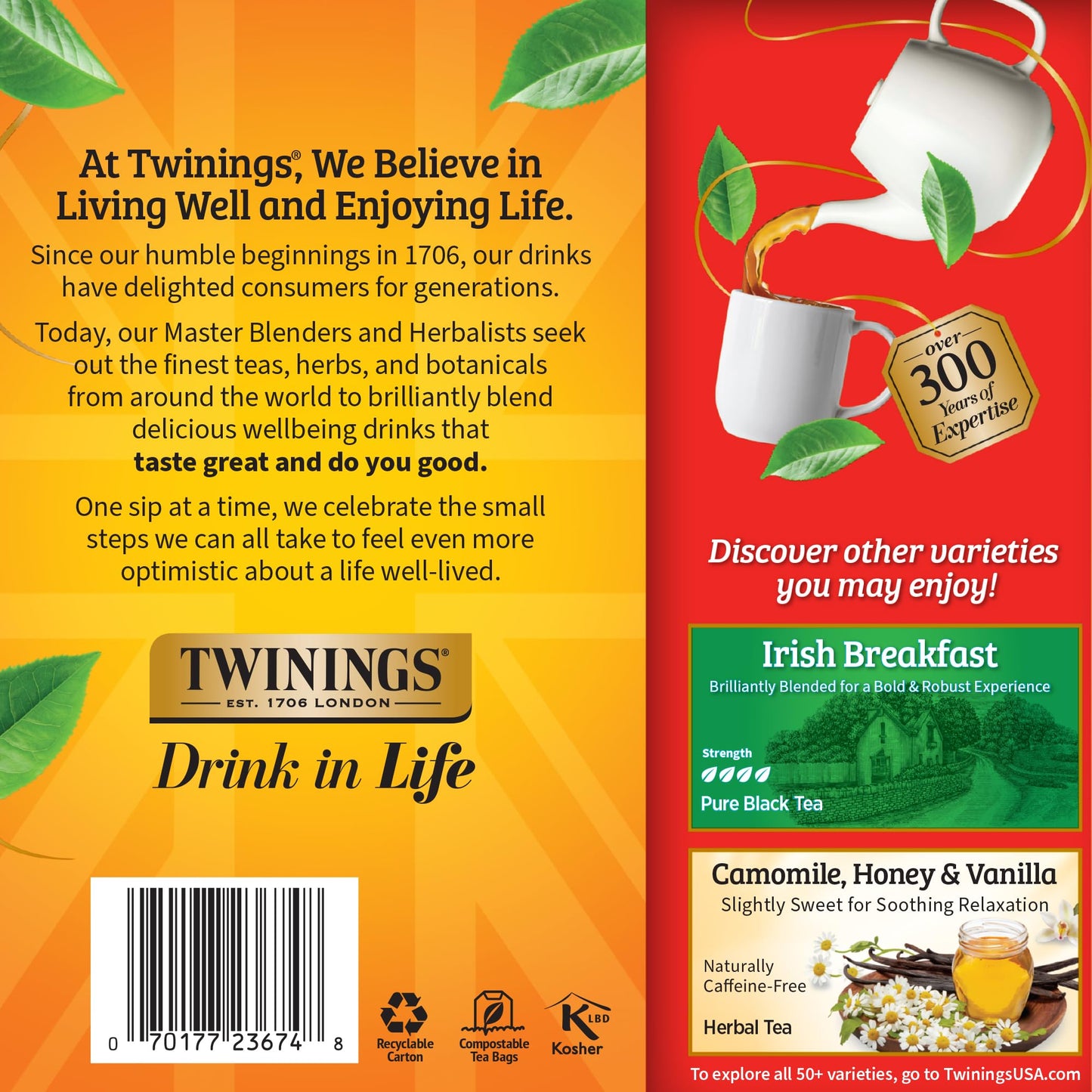 Twinings Tea, English Breakfast, 100 Count, 7.05 oz
