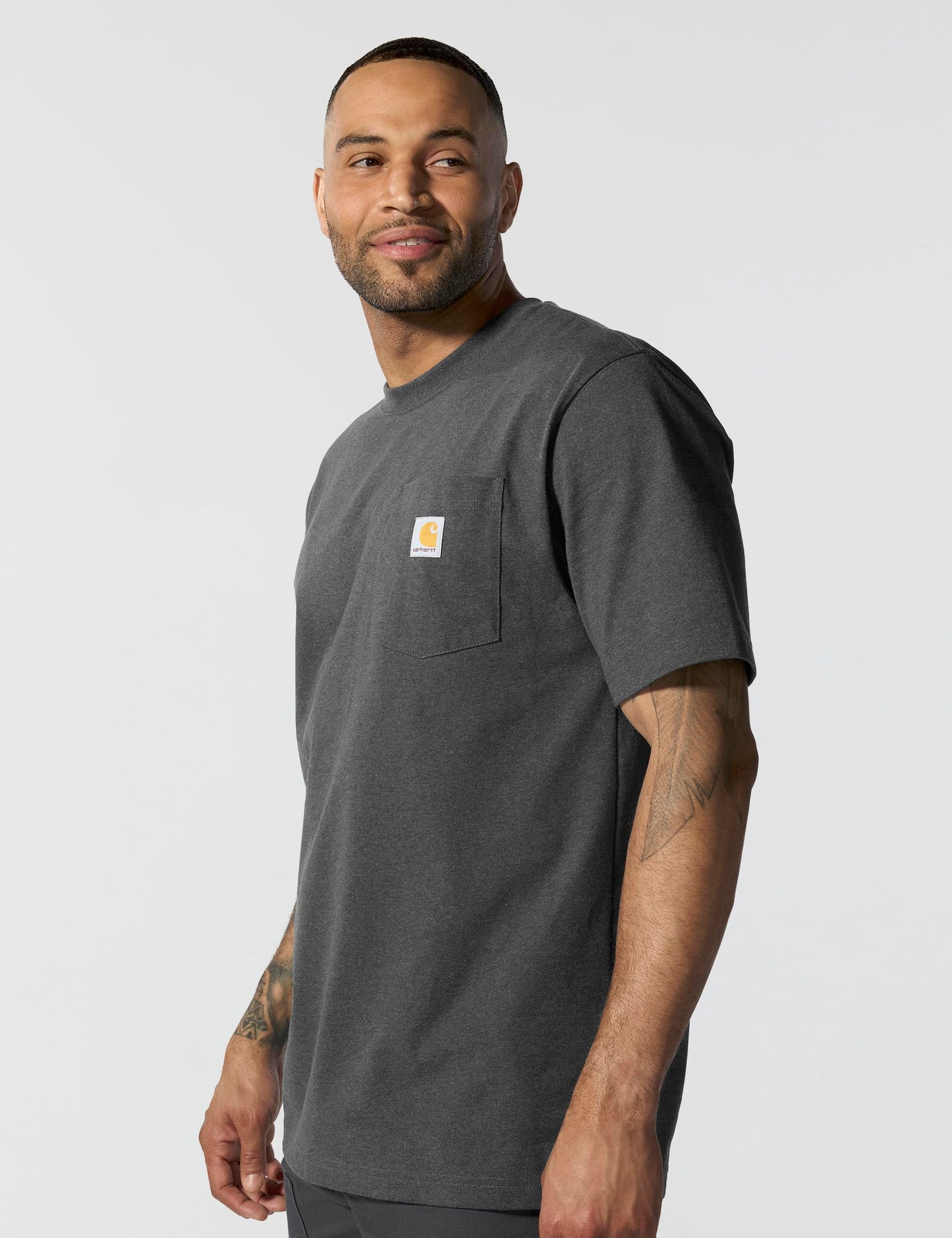 Visit The Carhartt Store Work Wear Pocket Short-Sleeve Camiseta para Hombre Carbonio Heather XL