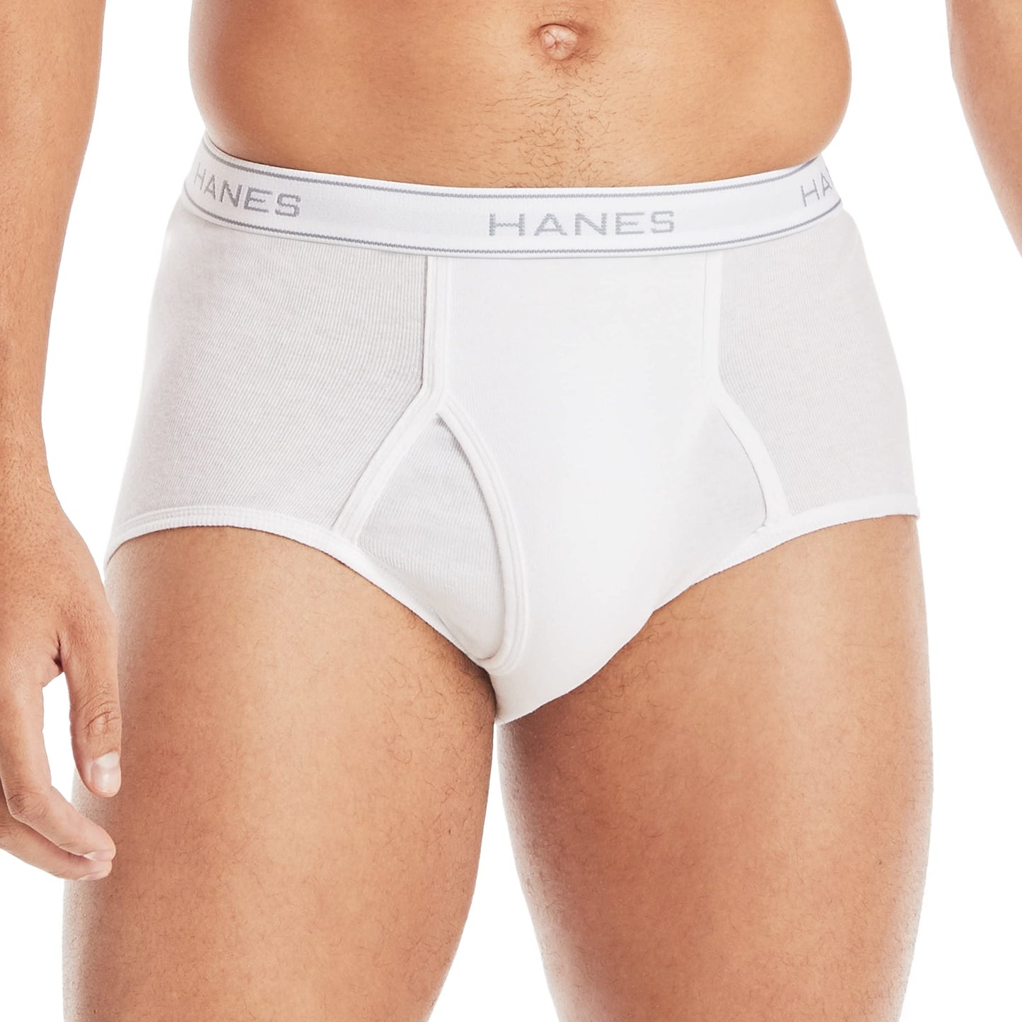 Hanes Men's White Tagless Briefs, 6 Pack, Medium