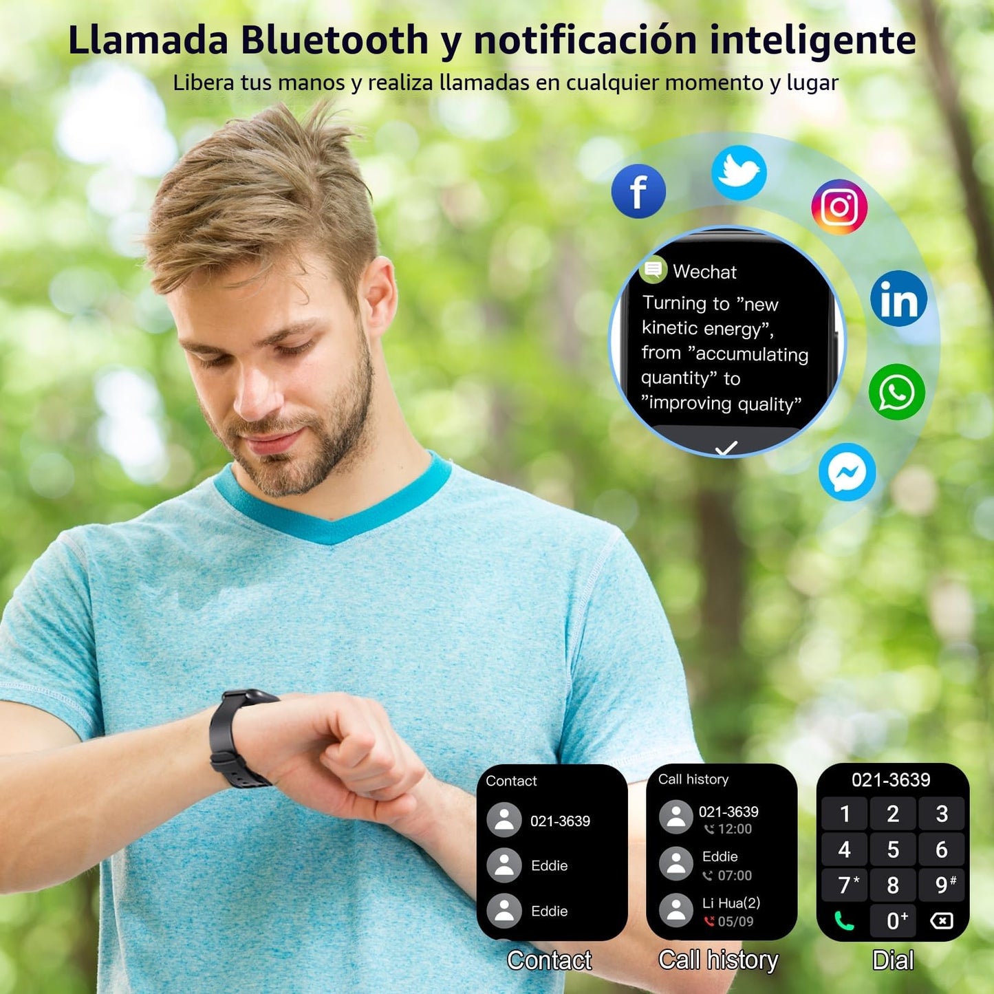 Reloj Inteligente Mujer Hombre, 1.95" HD Smartwatch con Llamadas Bluetooth, Nuevo Smart Watch con Pulsómetro/Monitor de Sueño/Podómetro, 110+ Modos Deportivos, IP68 Pulsera Actividad para Android iOS