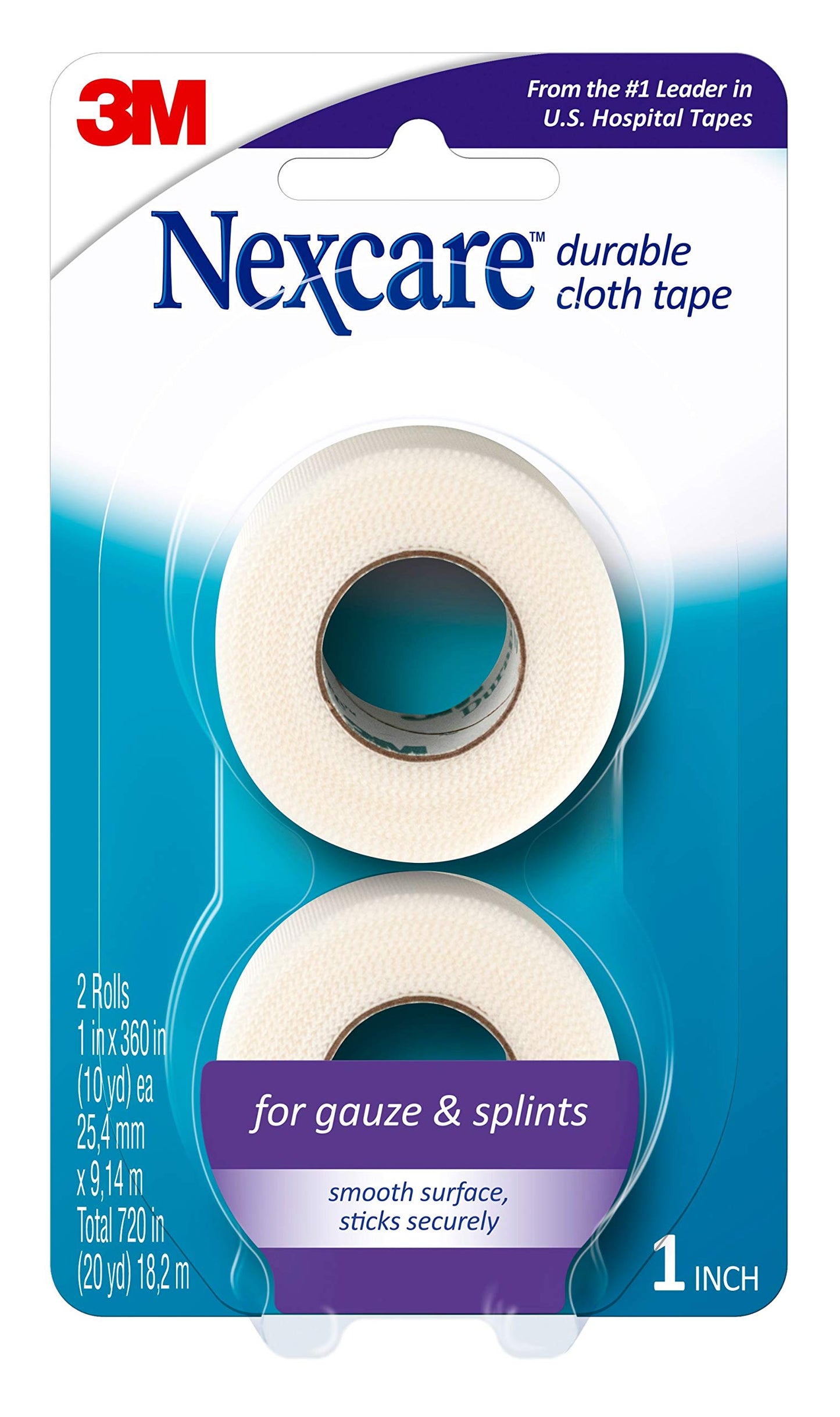 Nexcare Durable Cloth First Aid Tape 2/Pkg-20yds