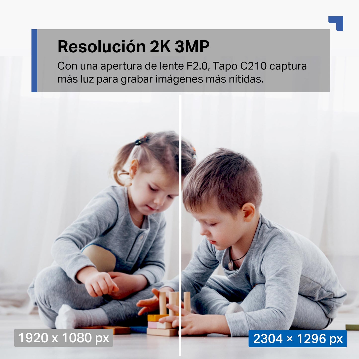 Tapo C210 - Cámara IP WiFi 360° Cámara de Vigilancia 2K (3MP),Visión Nocturna Admite Tarjeta SD hasta 512 GB, Detección y Seguimiento de Movimiento, Control Remoto, Compatible con Alexa