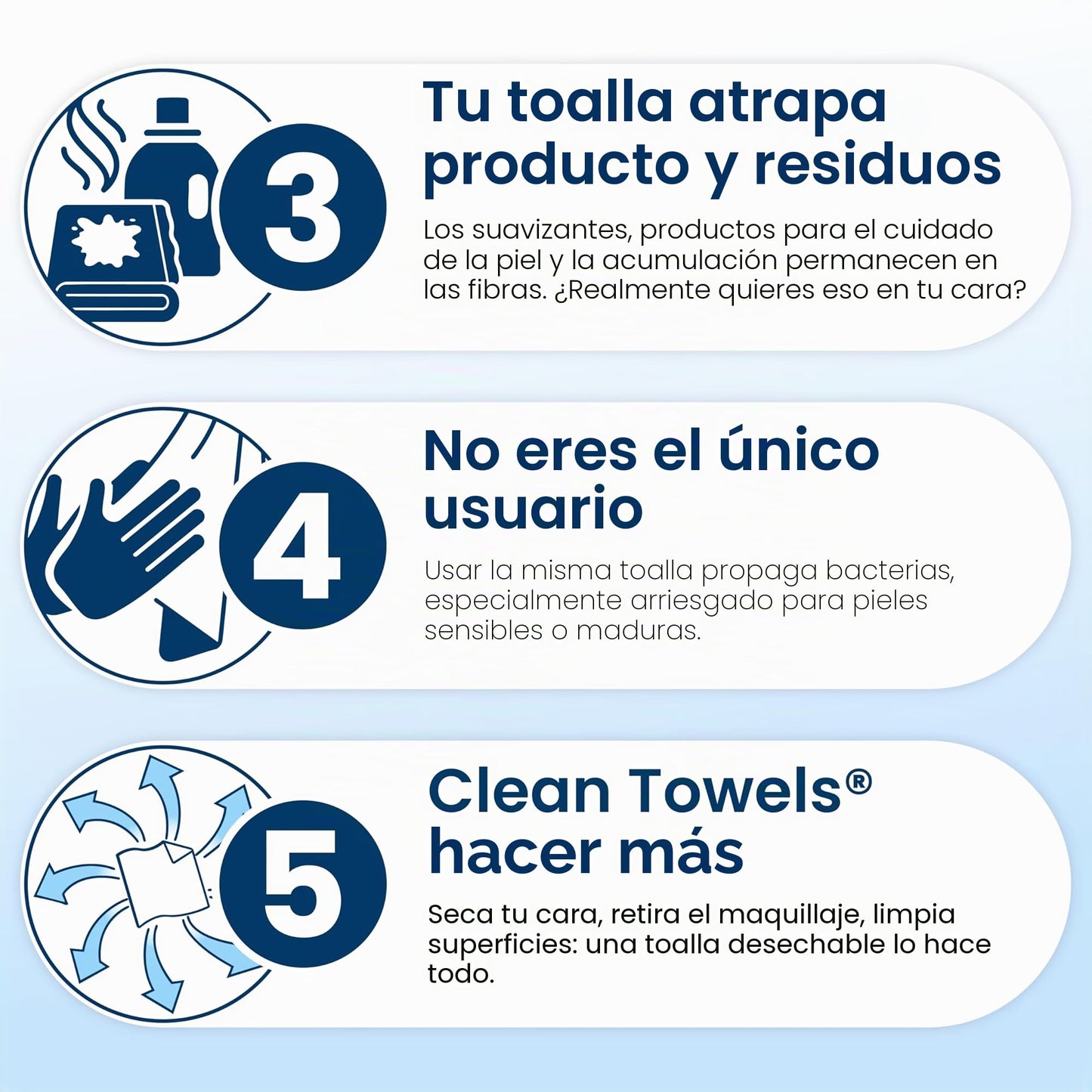 Clean Skin Club Clean Towels XL, 100% biologische gezichtsdoekjes, USDA-gecertificeerd, voor eenmalig gebruik, goedgekeurd door de Eczema Association, ultrazacht, 1 pak van 50 stuks