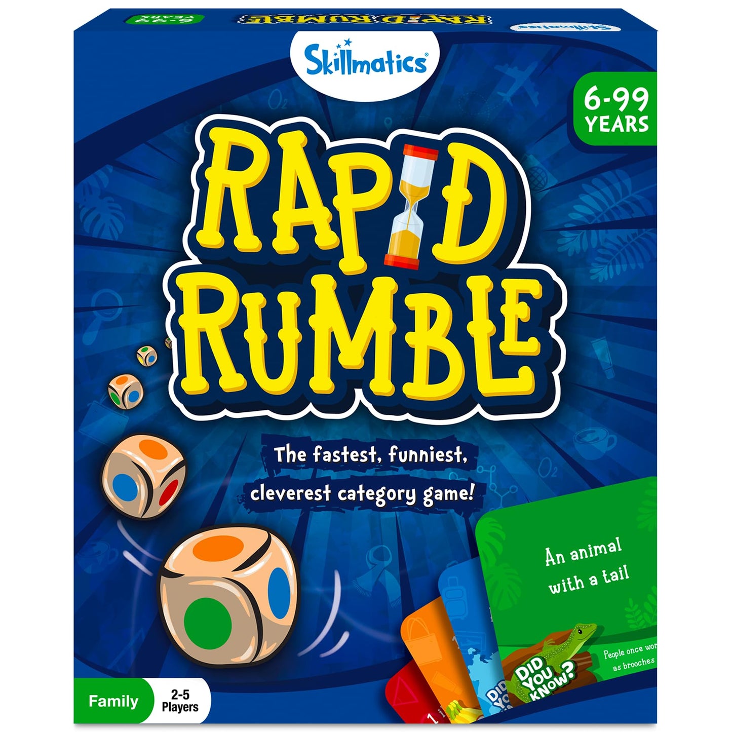 Skillmatics Rapid Rumble - Juego de mesa de ritmo rápido, juguete educativo, juego de cartas de pensamiento rápido para niños, adolescentes y adultos, diversión para Navidad, noche de juegos