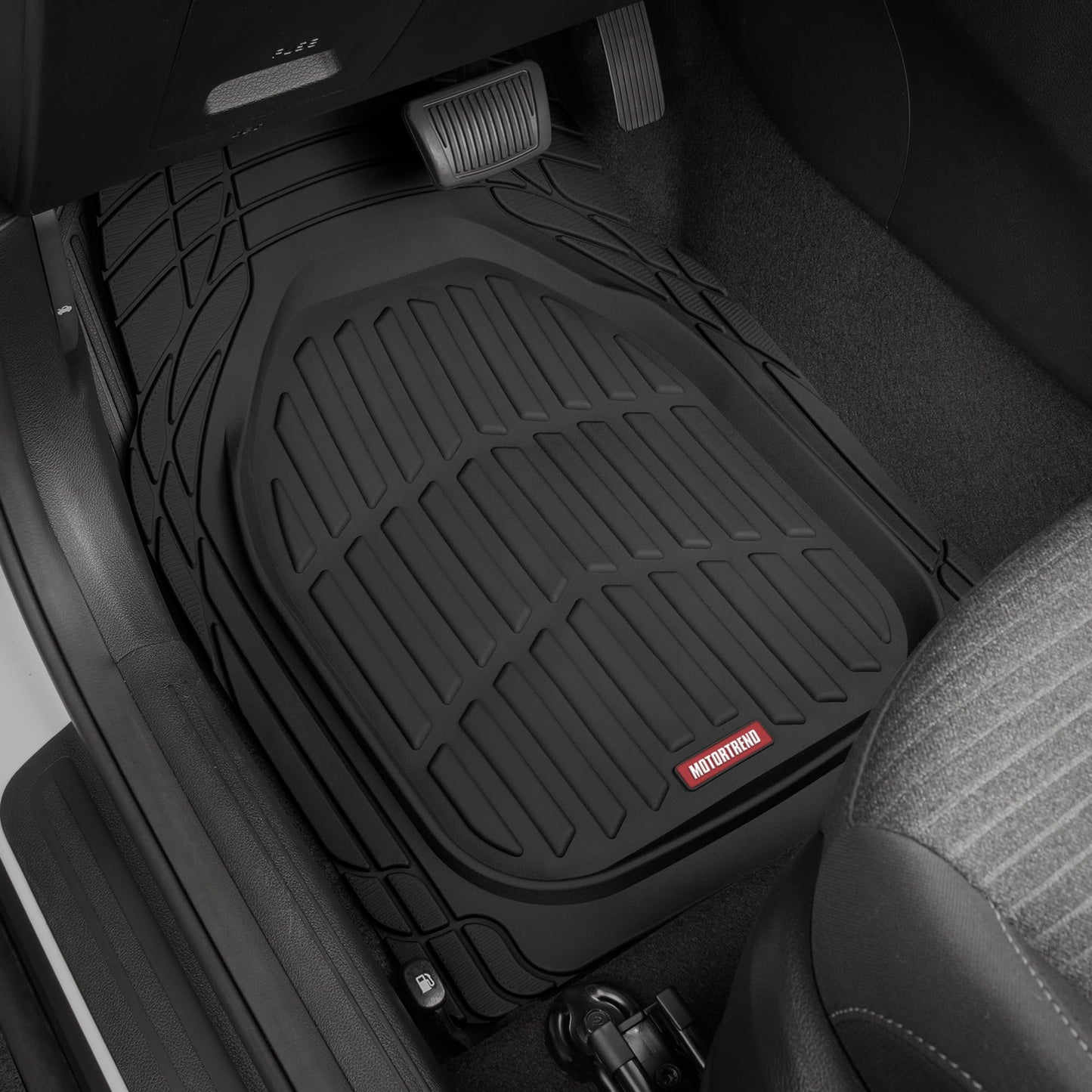 Motor Trend 923-BK FlexTough - Alfombrillas de Goma Resistentes para Coche, SUV, camión y Furgoneta, protección para Todo Tipo de Clima, Ajuste Universal