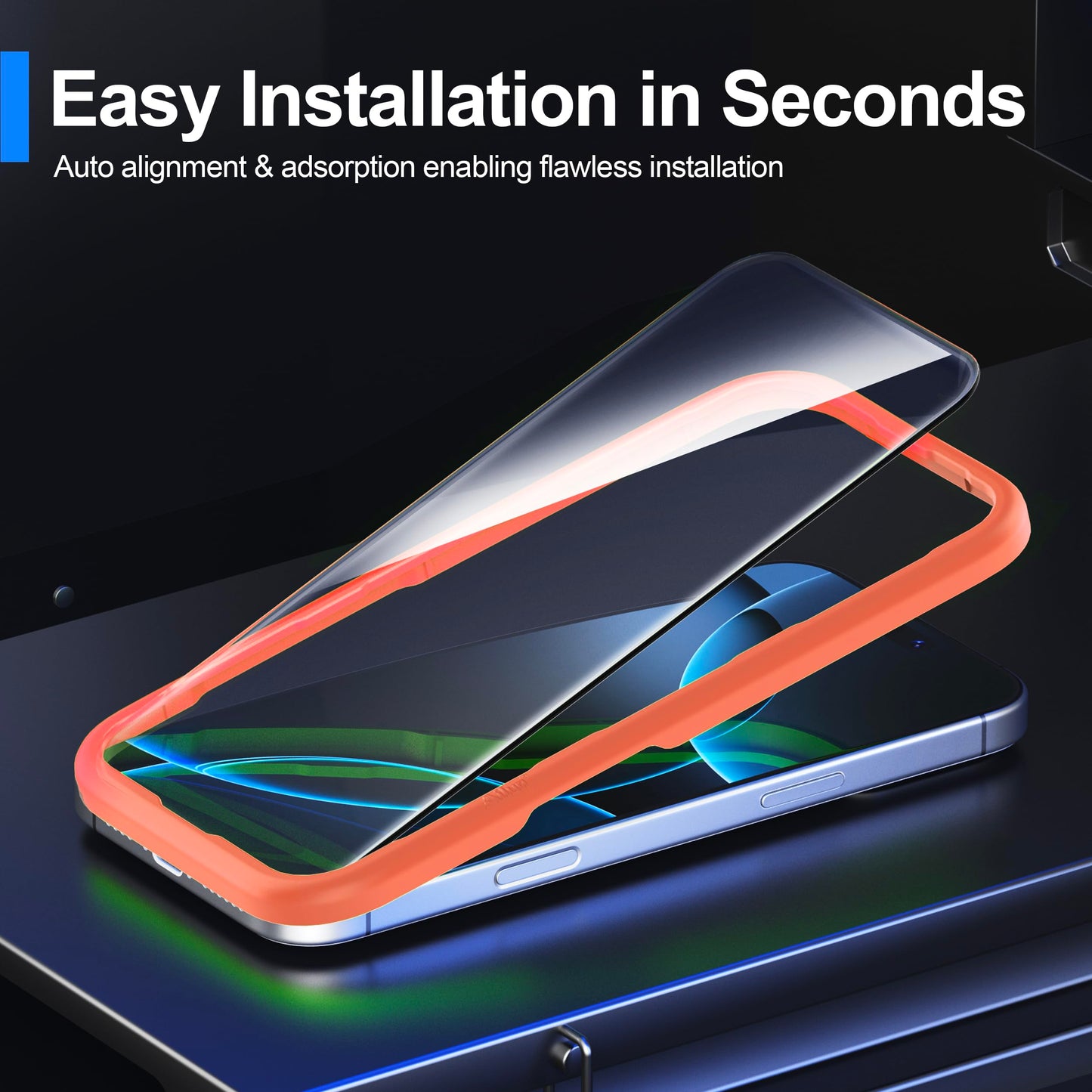Ailun 3 Pack Screen Protector for iPhone 16 Pro Max [6.9 inch] + 3 Pack Camera Lens Protector with Installation Frame,Sensor Protection,Dynamic Island Compatible,Case Friendly Tempered Glass Film