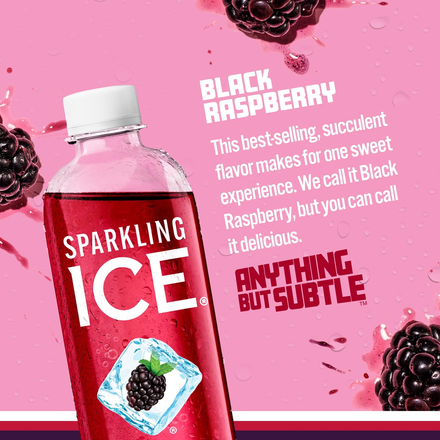 Sparkling Ice Black Raspberry, 17 Ounce Bottles (Pack of 12)