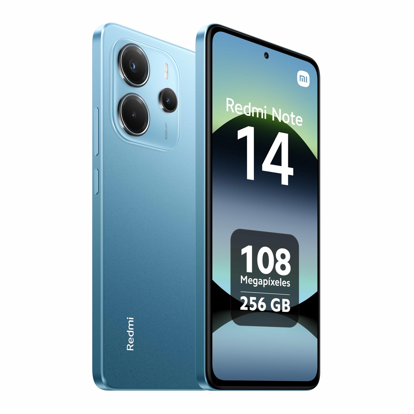 XIAOMI Redmi Note 14 - Smartphone de 8+256GB, Pantalla de 6.67" AMOLED FHD+ 120Hz, MediaTek Helio G99-Ultra, cámara de 108MP, TurboCharge 33W, 5500 mAh, Cargador no Incluido, Azul (Versión ES)