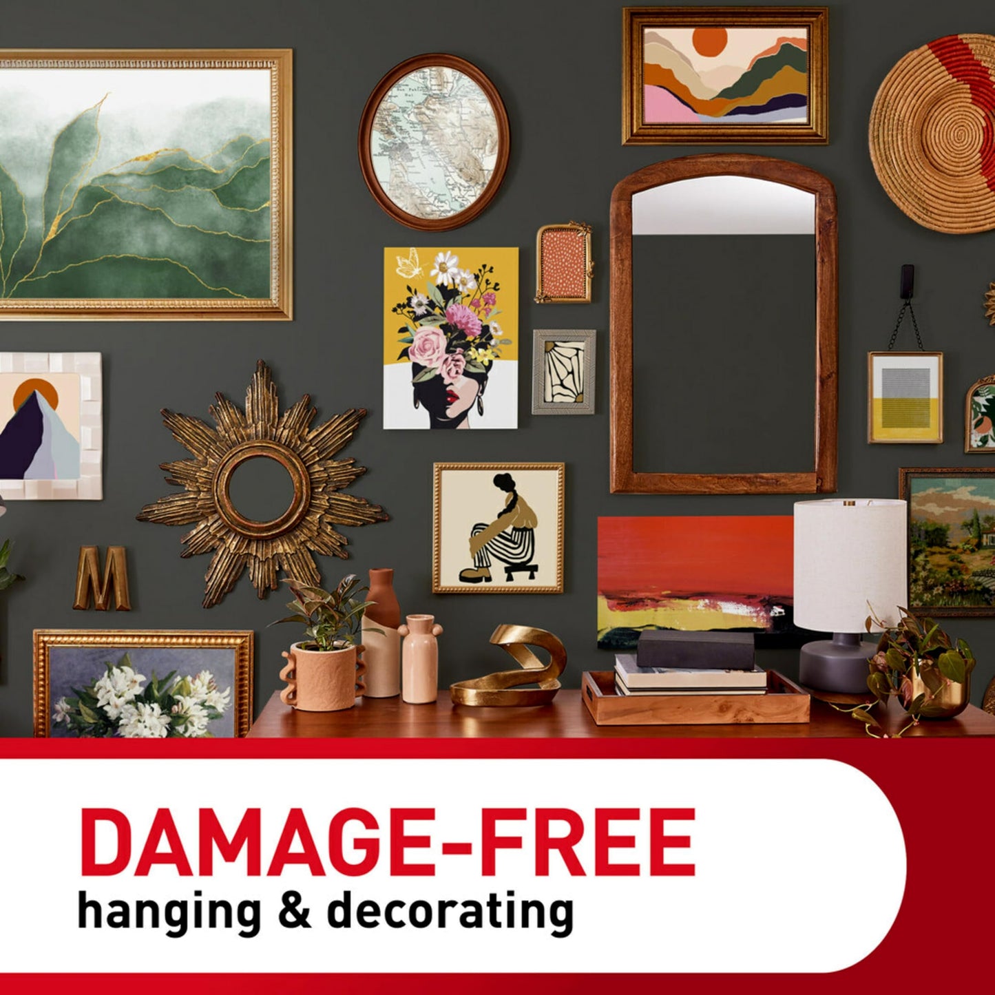 Command Picture Hanging Strips, Large, White, 14-Pairs